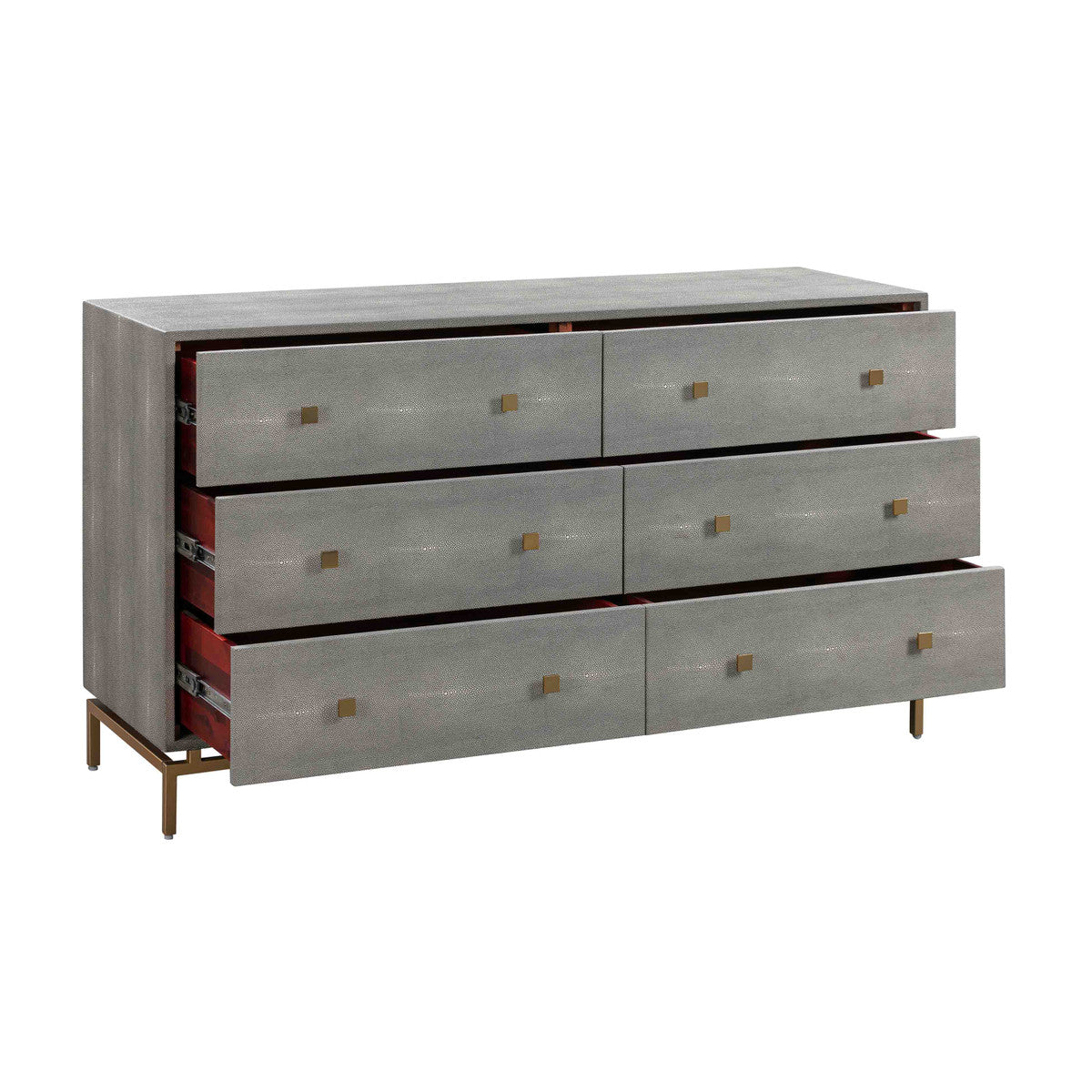 Commode 6 tiroirs Pesce Shagreen