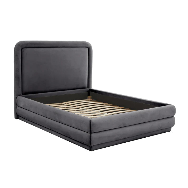 Lit en velours crème Briella