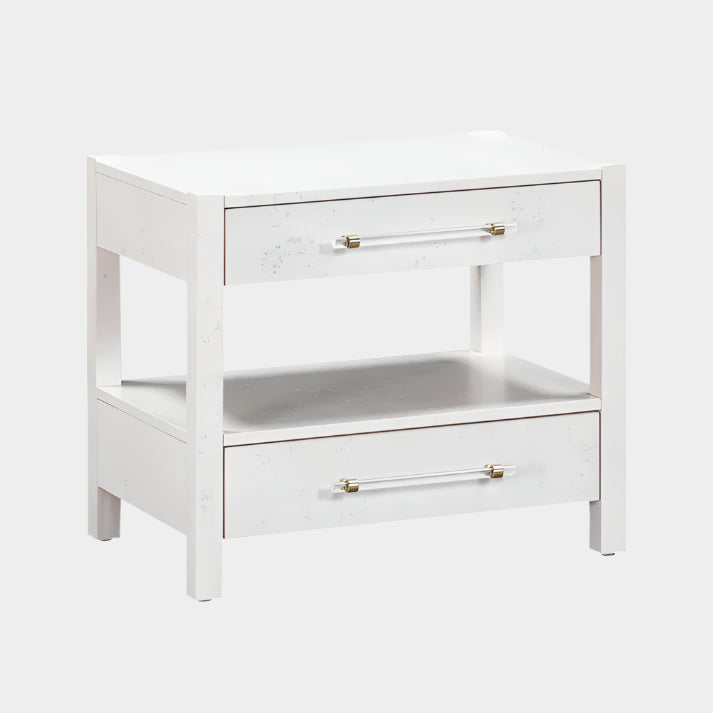 Table de chevet à 2 tiroirs en érable piqué Brandyss