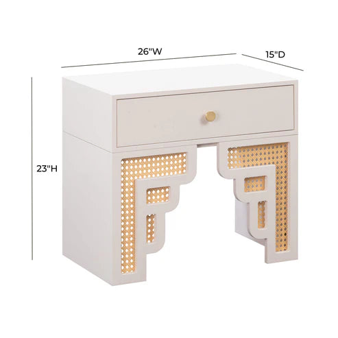 Table de nuit en rotin Suzie