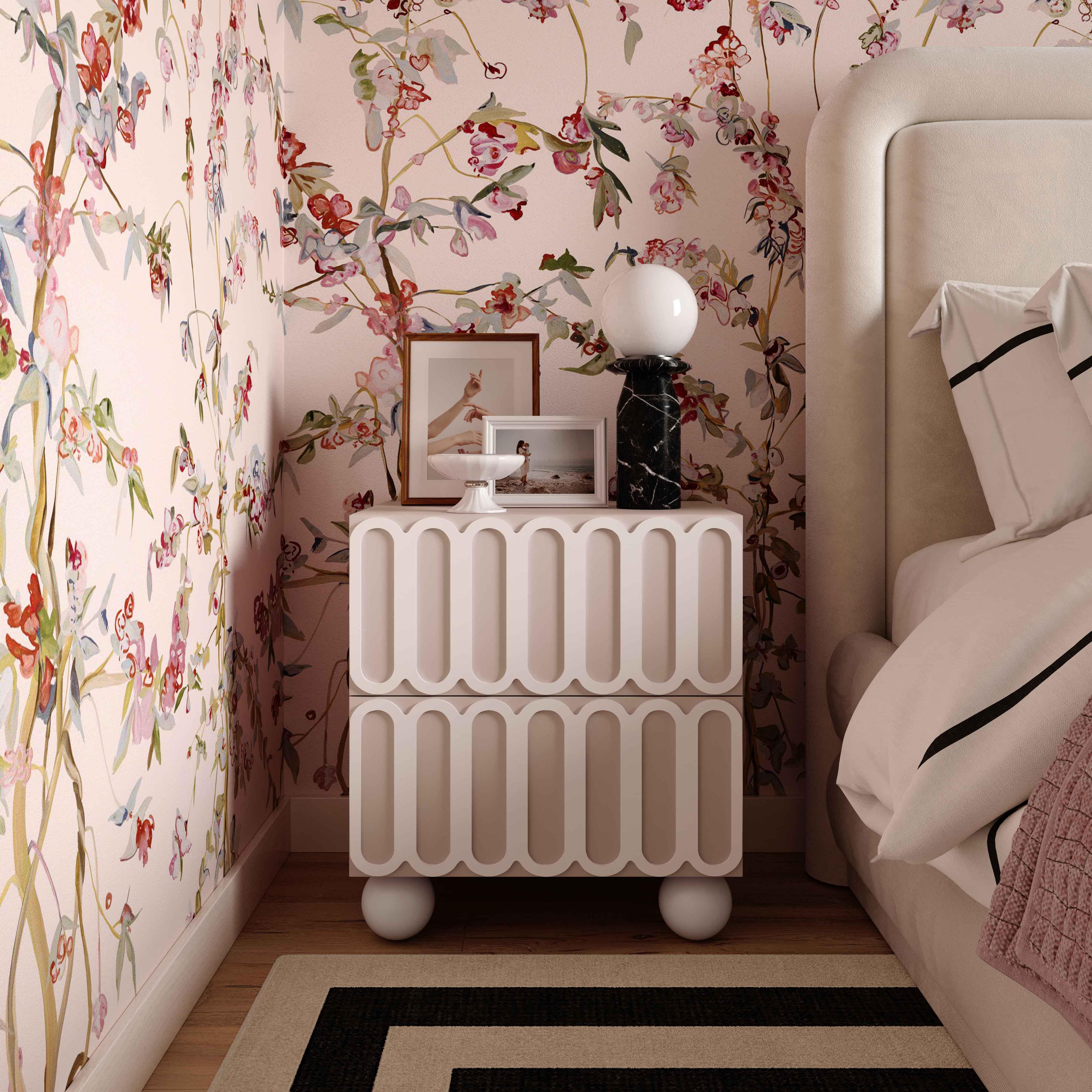 Tori 23" Motif 2-Drawer Nightstand