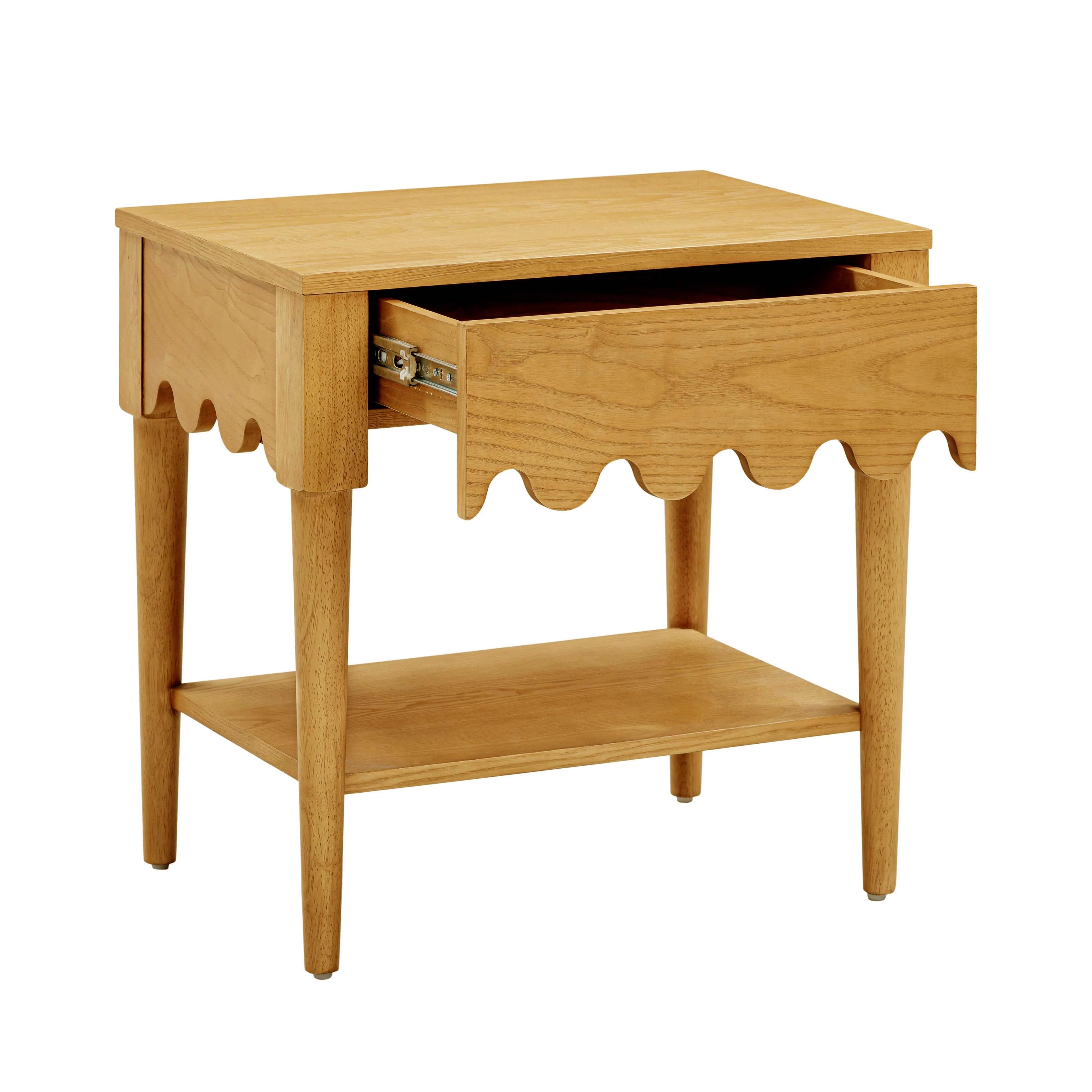 Table de chevet en frêne naturel Oodle