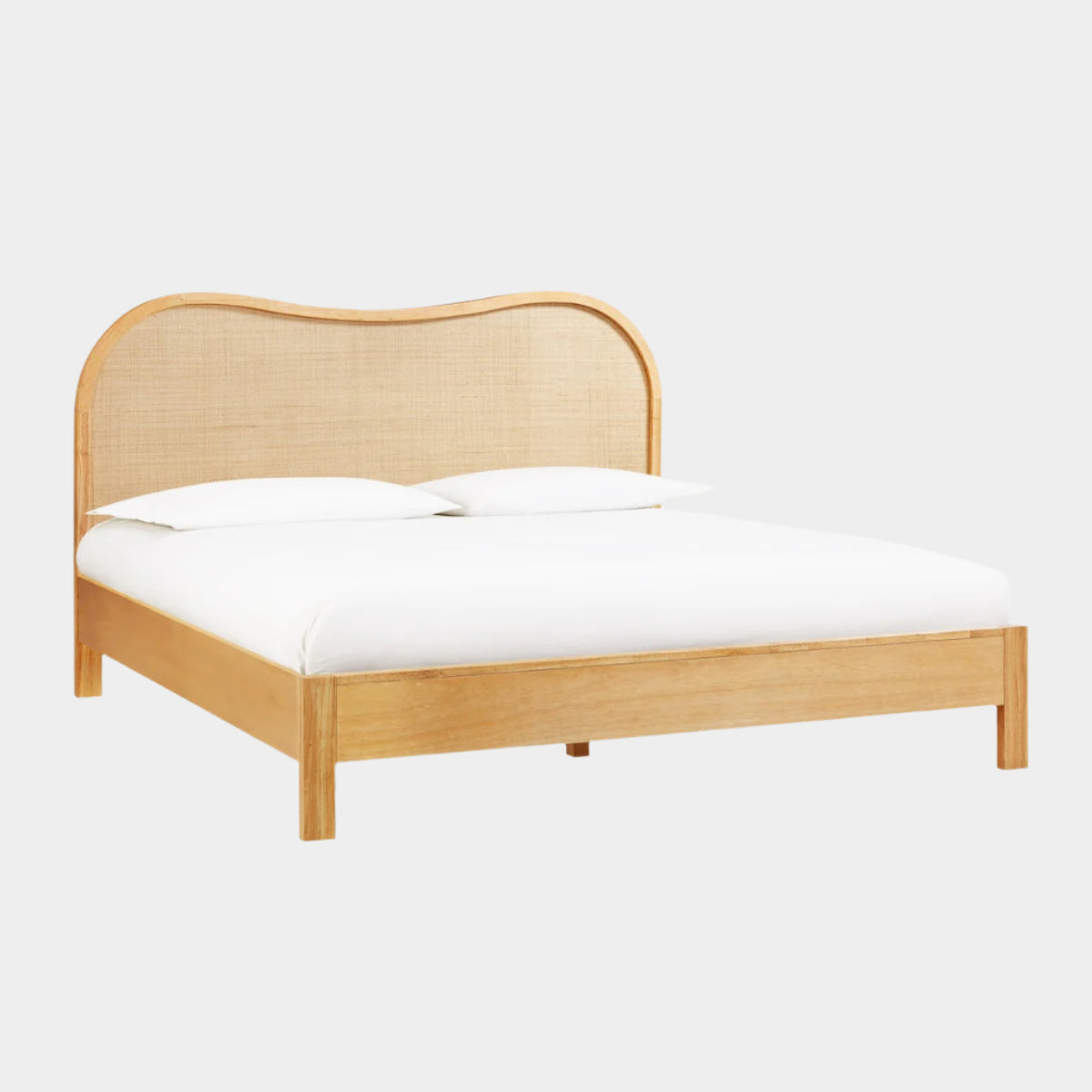 Grappa Natural Wood & Rattan King Bed