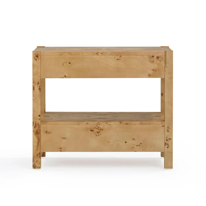 Table de chevet à 2 tiroirs en érable piqué Brandyss