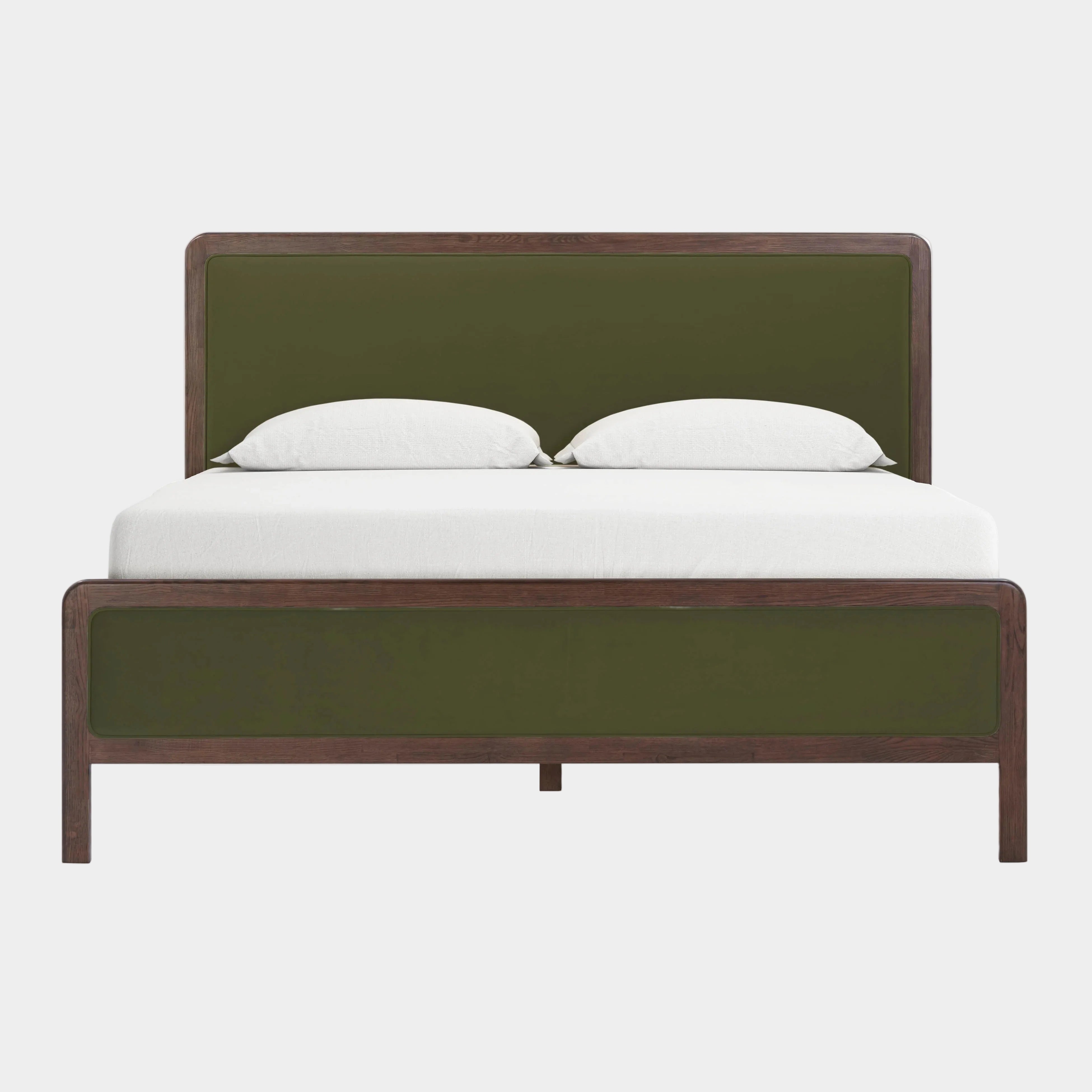 Hella Velvet and Ash Wood Bed