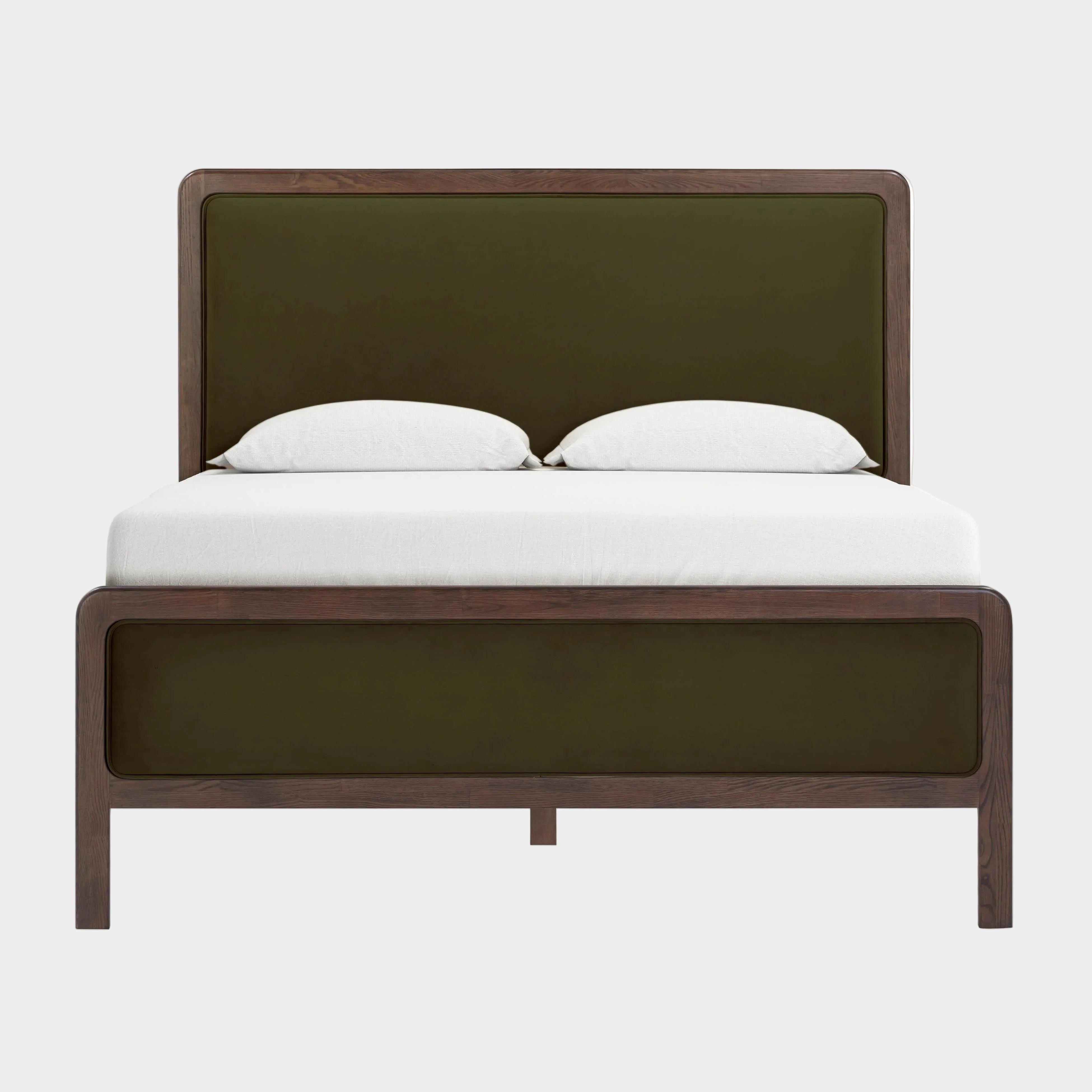 Hella Velvet and Ash Wood Bed