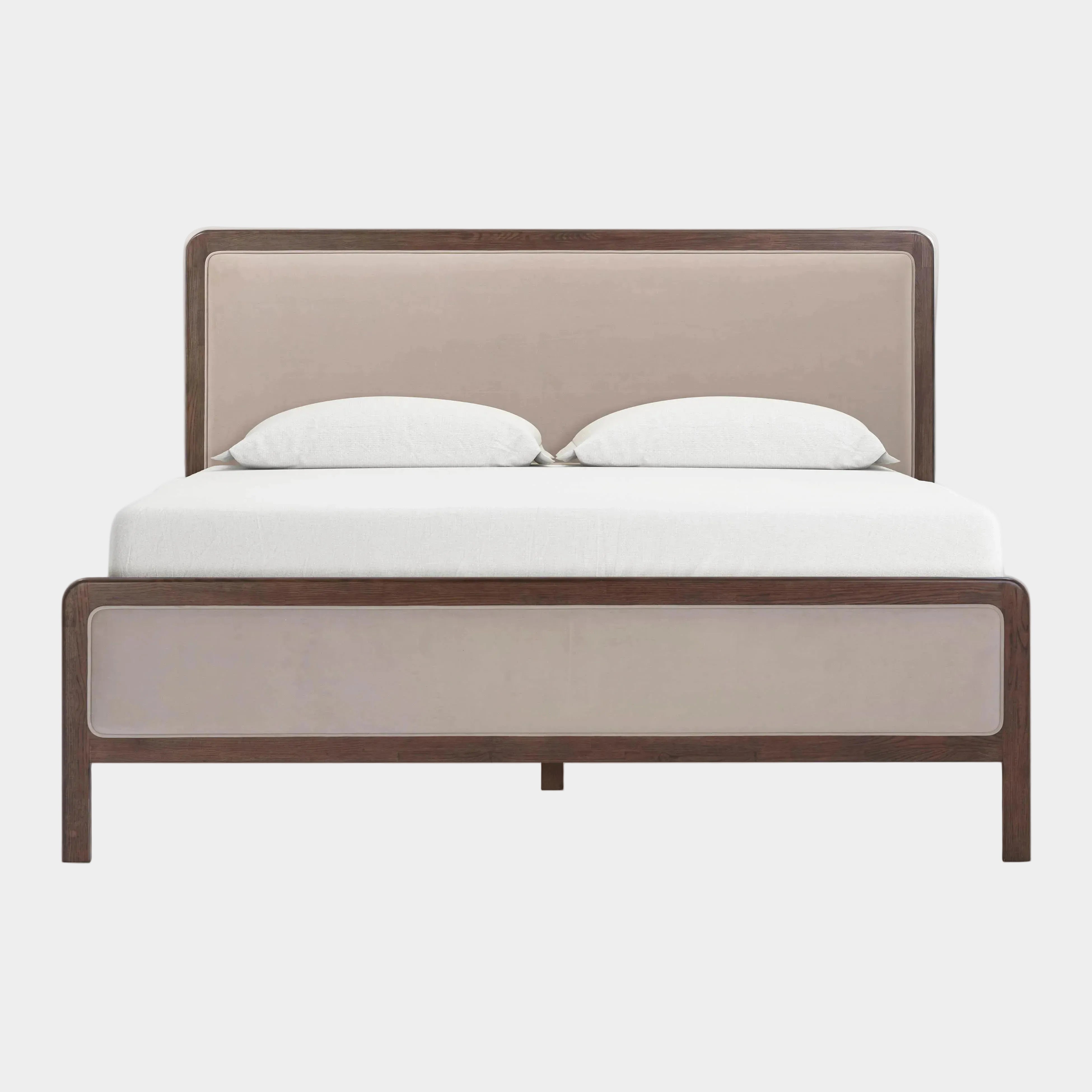 Hella Velvet and Ash Wood Bed