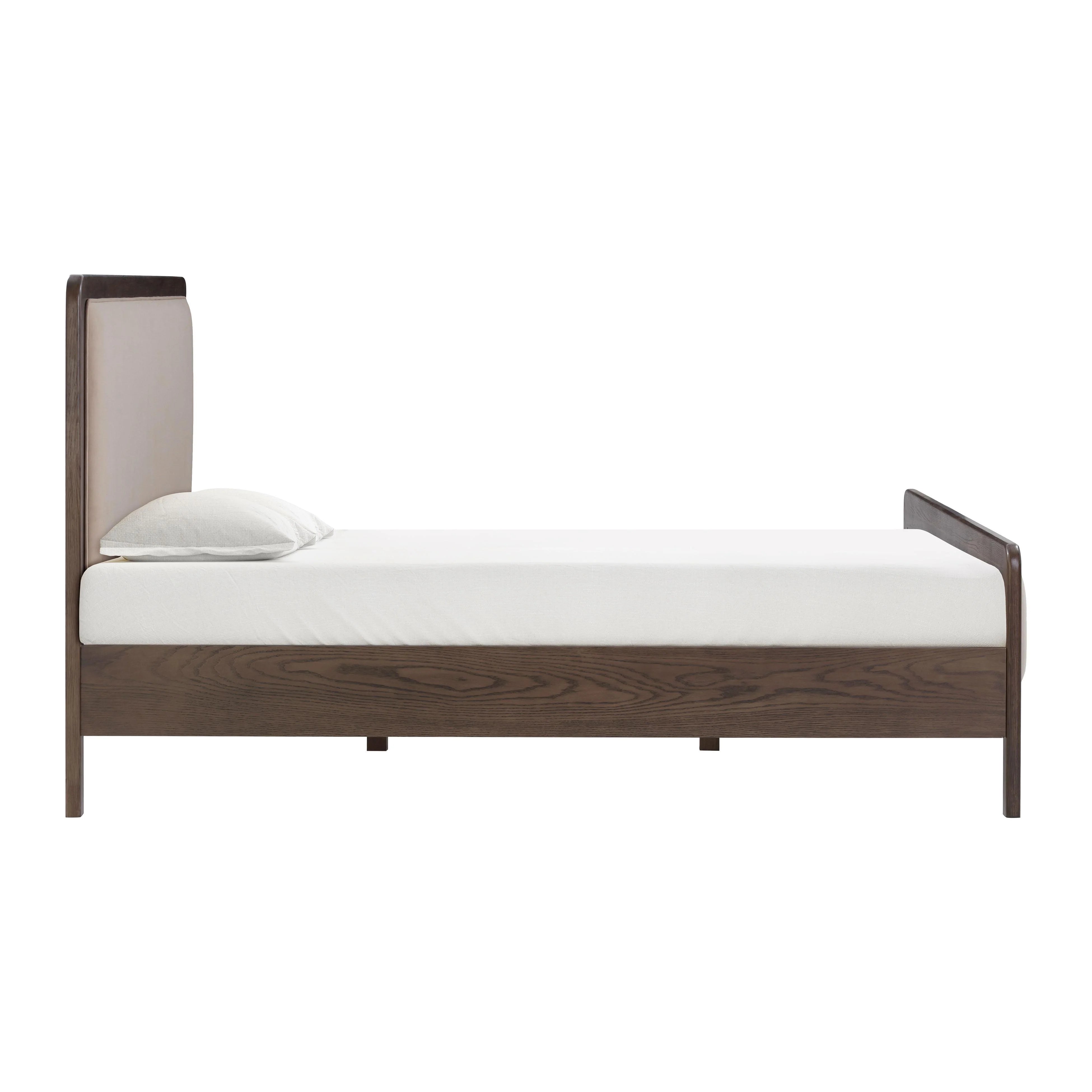 Hella Velvet and Ash Wood Bed