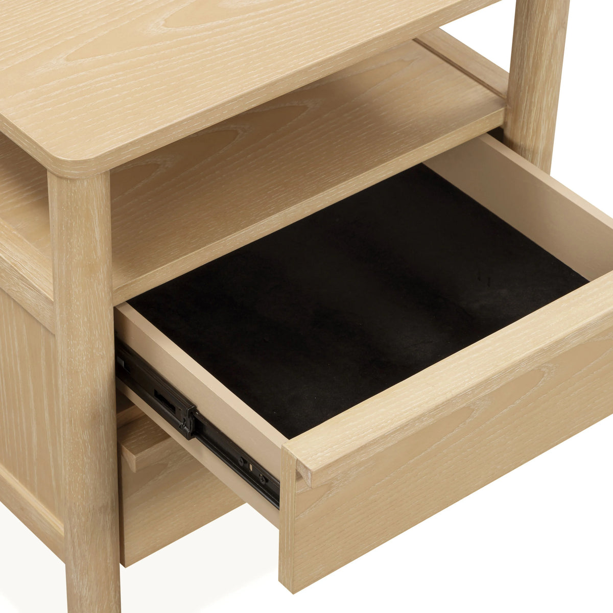 Tyra 22" Ash 2-Drawer Nightstand