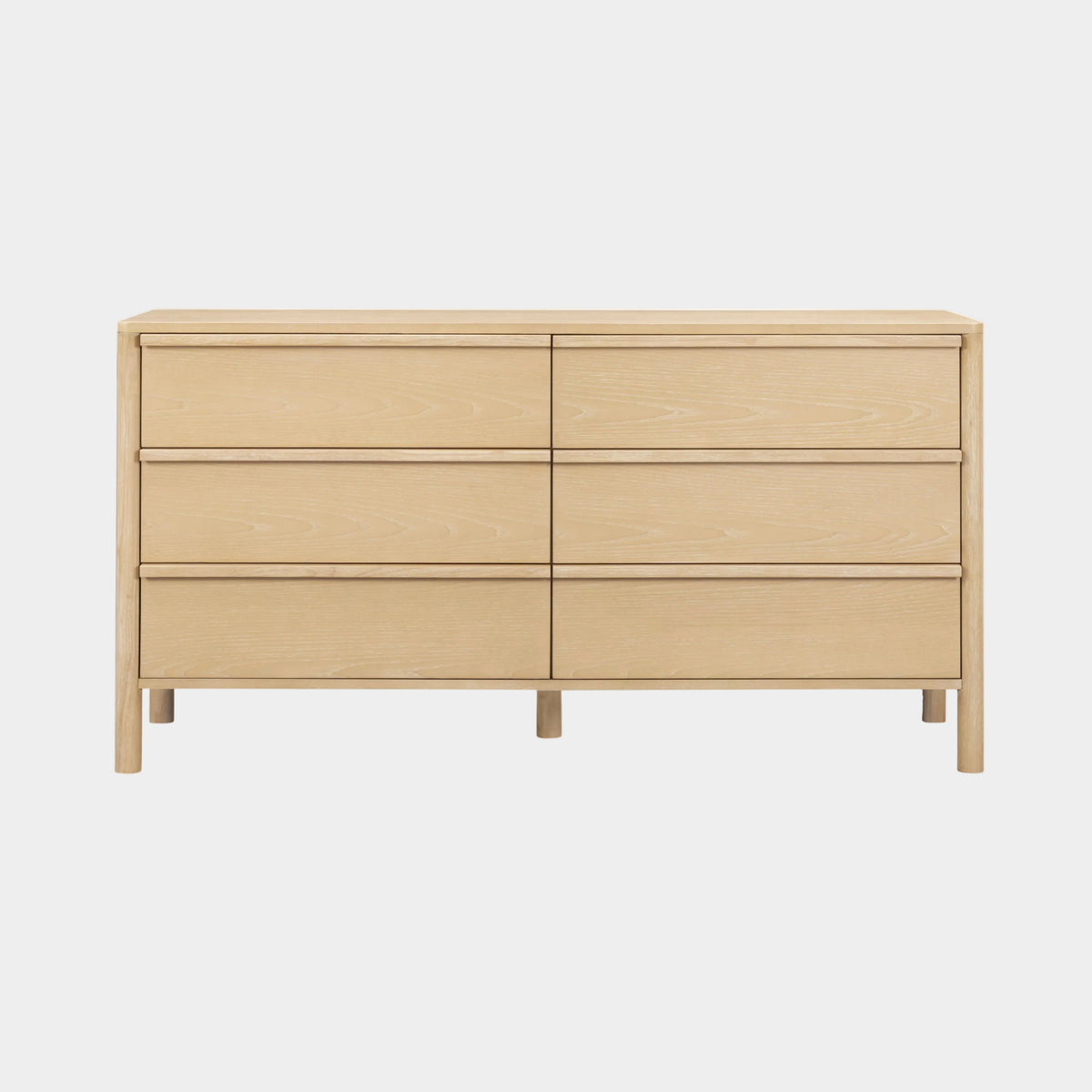 Tyra 62" Ash 6-Drawer Dresser