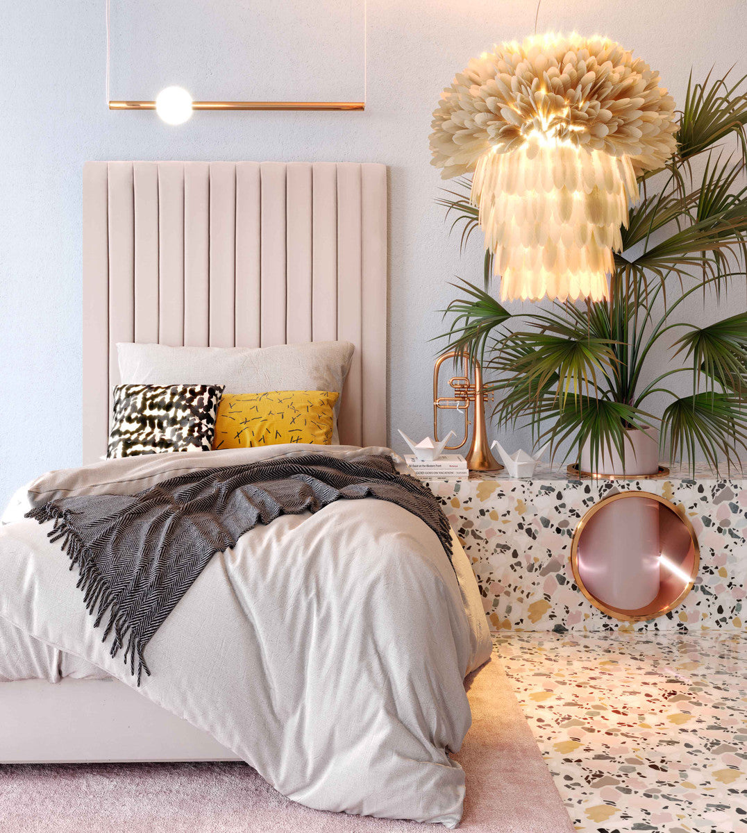 Lit en velours Arabelle