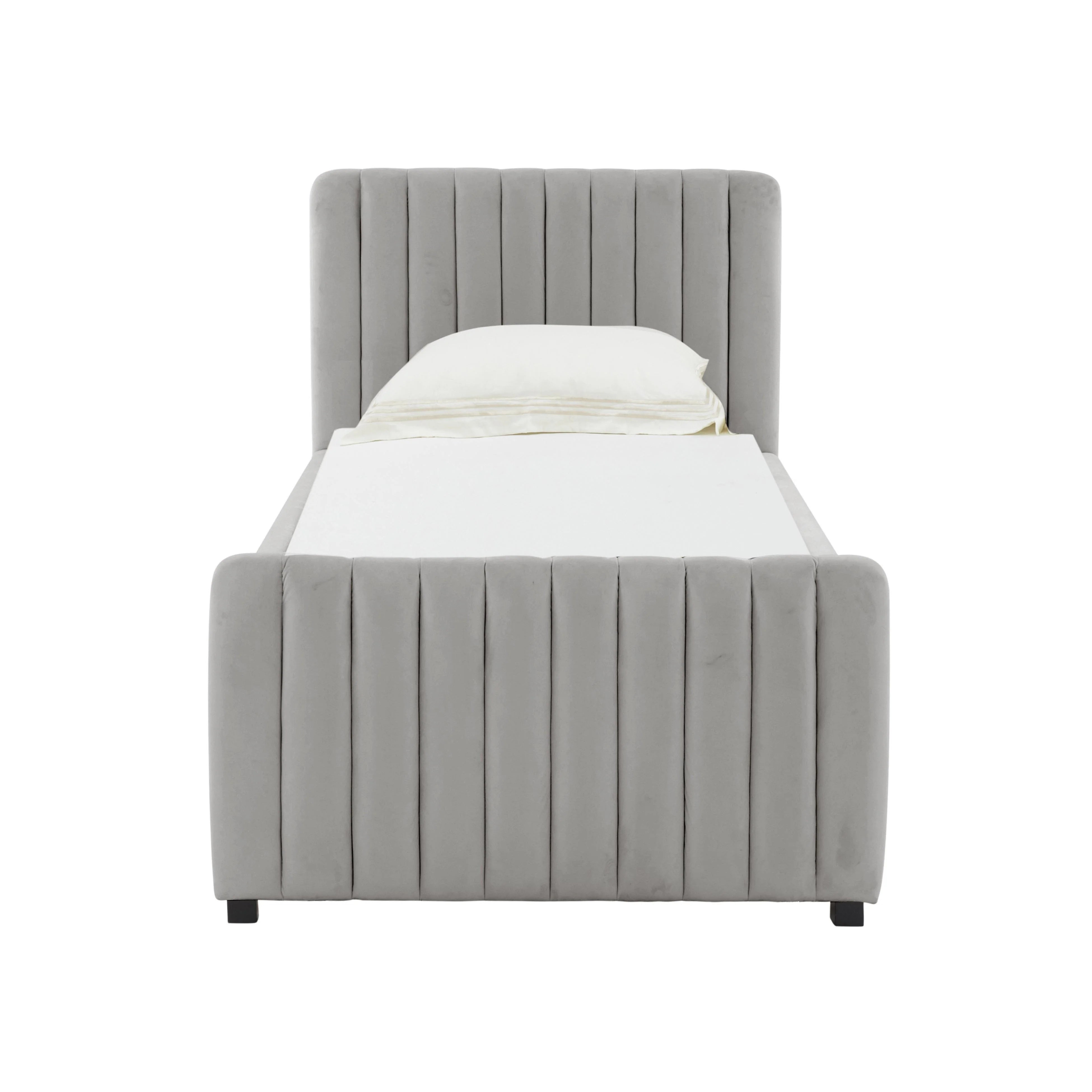 Angela Performance Velvet Trundle Bed in Twin