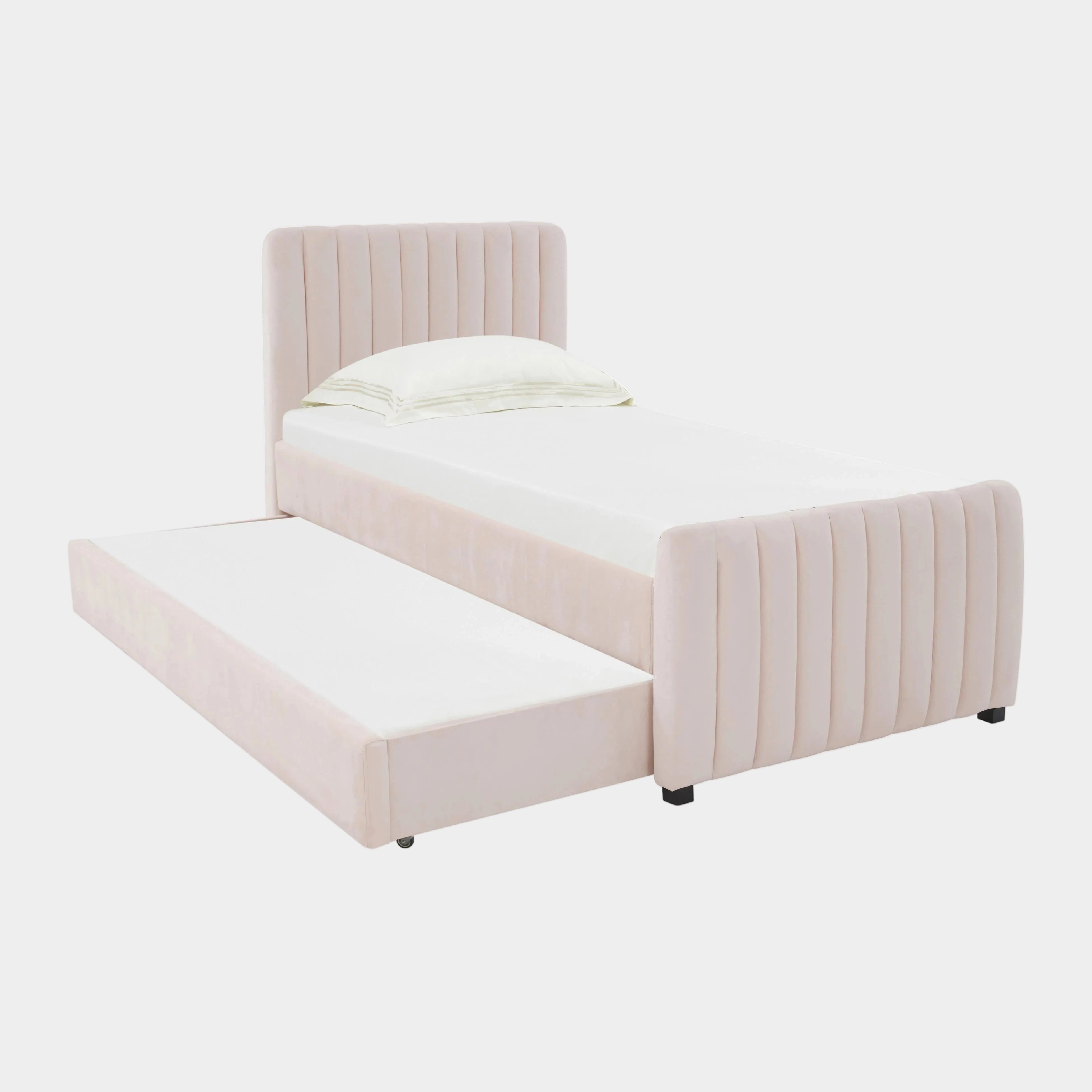 Angela Performance Velvet Trundle Bed in Twin