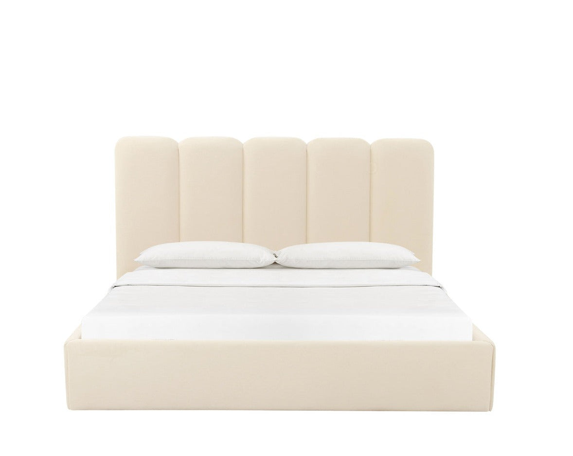 Palani Cream Velvet Bed