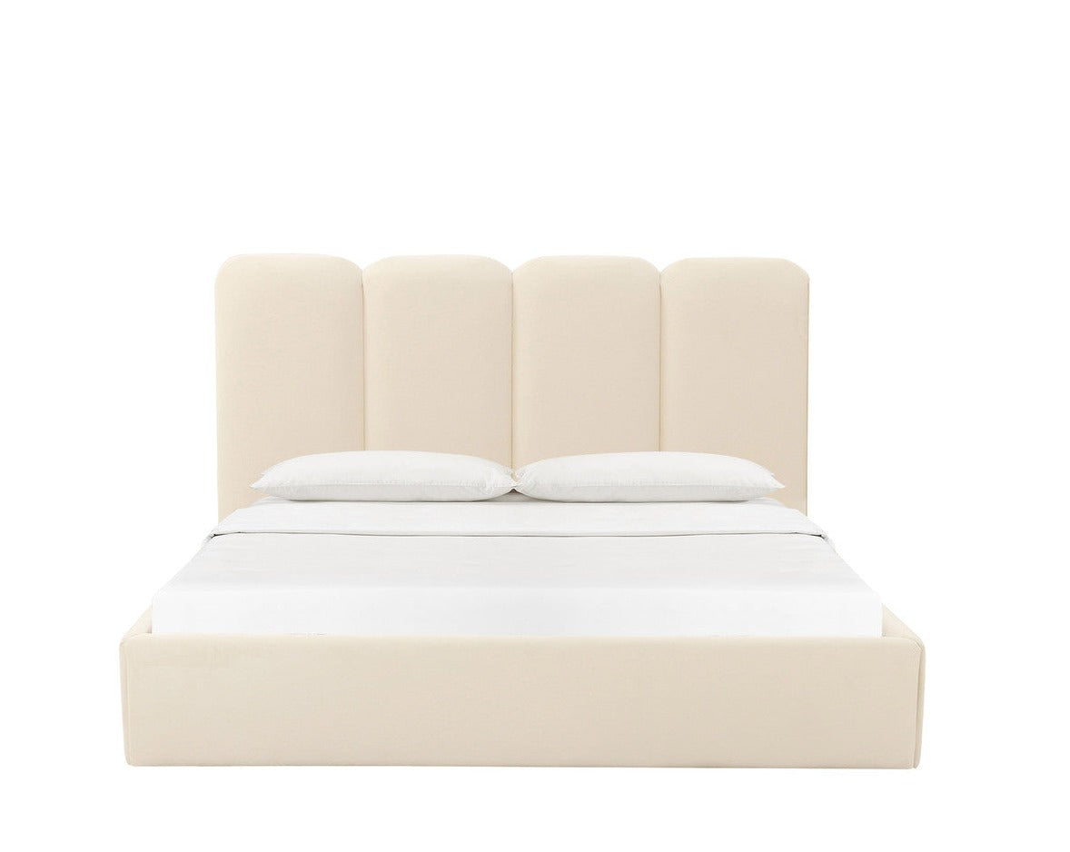 Palani Cream Velvet Bed