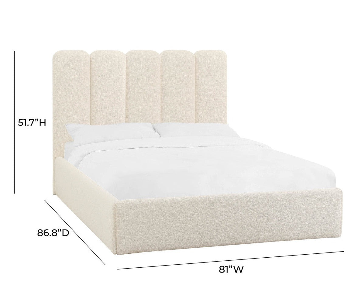 Palani Cream Boucle Bed