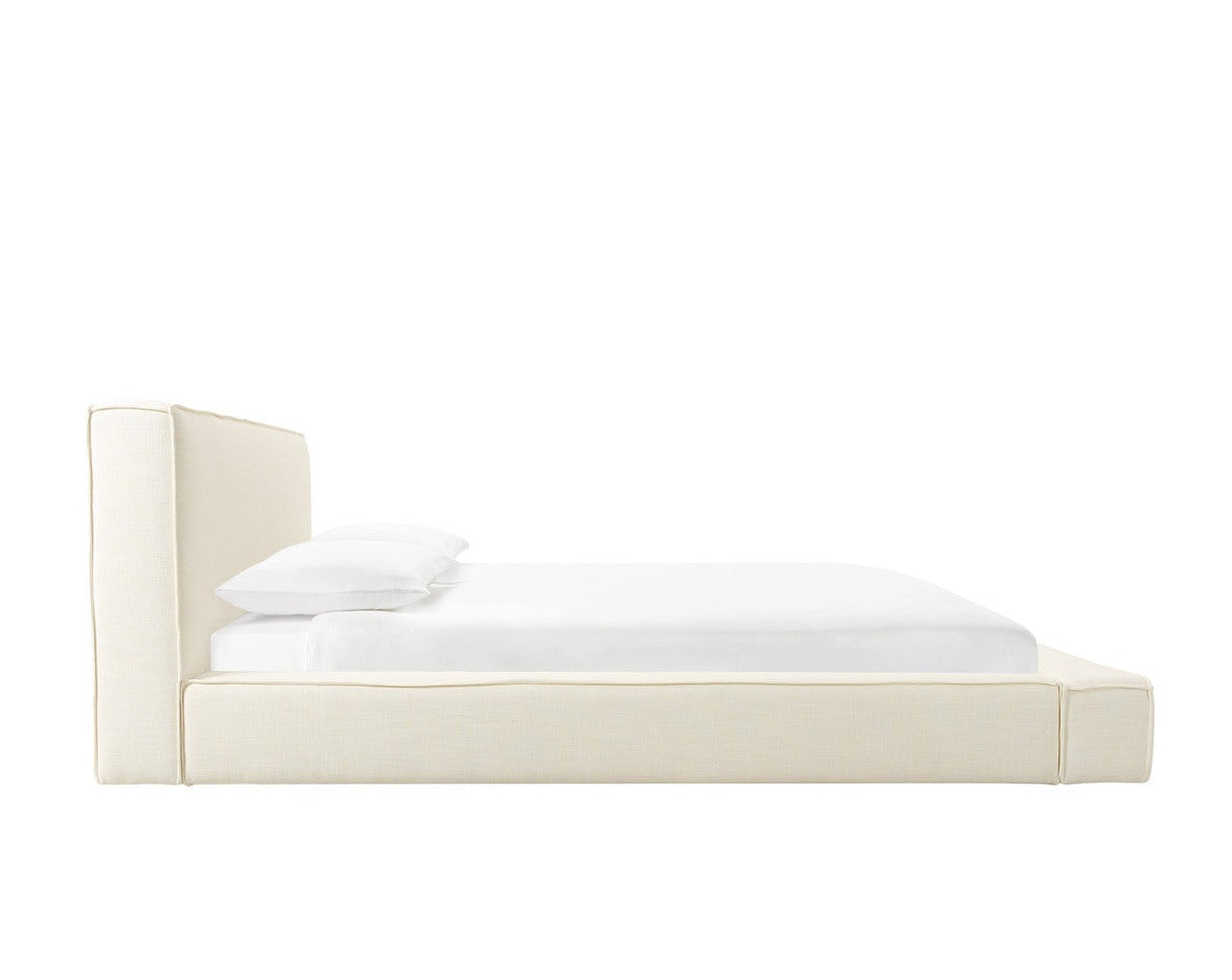 Olafur Cream Linen Bed