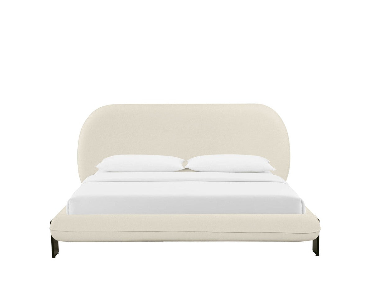 Ophelia Cream Faux Wool Bed