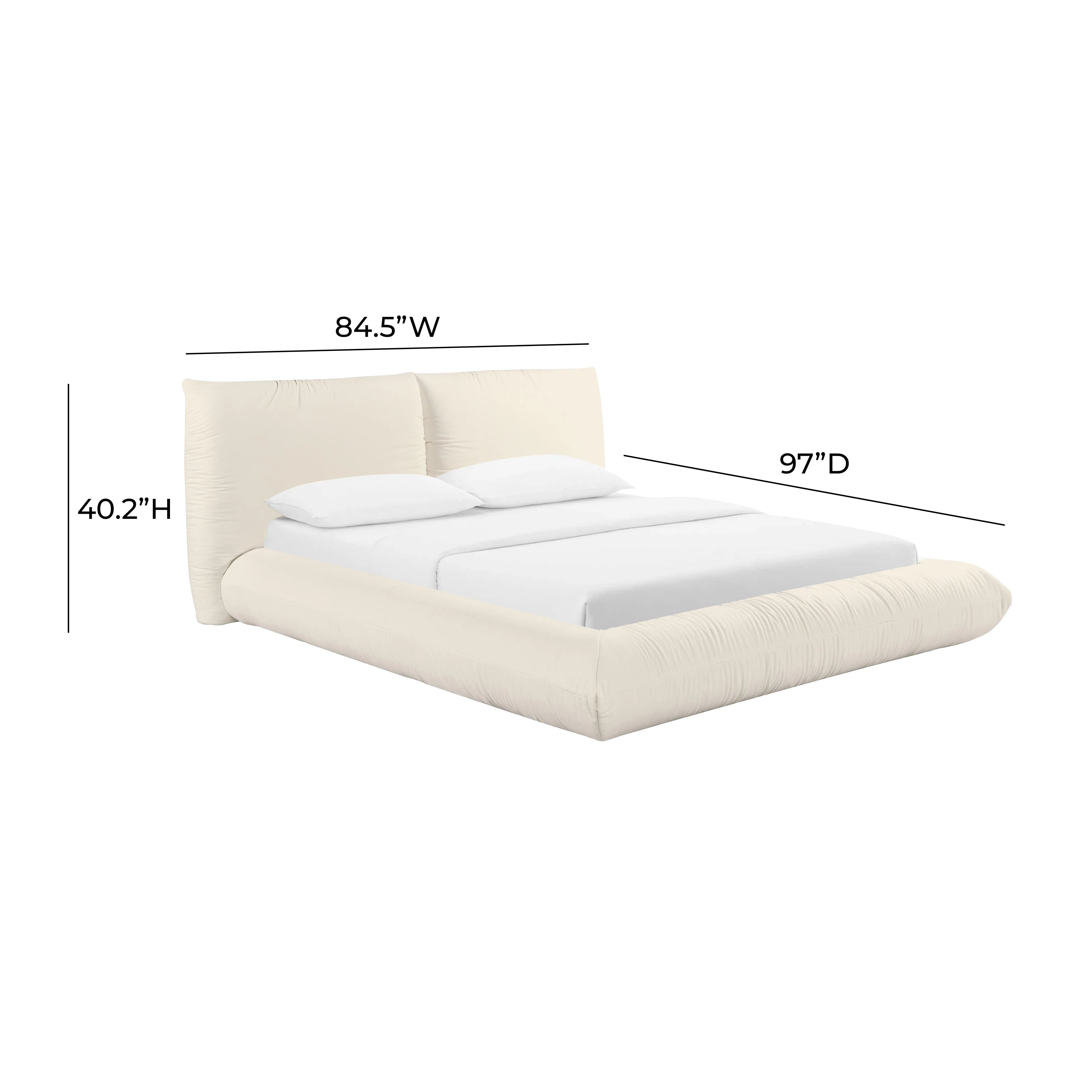 Romp Cream Upcycled Performance Linen Bed