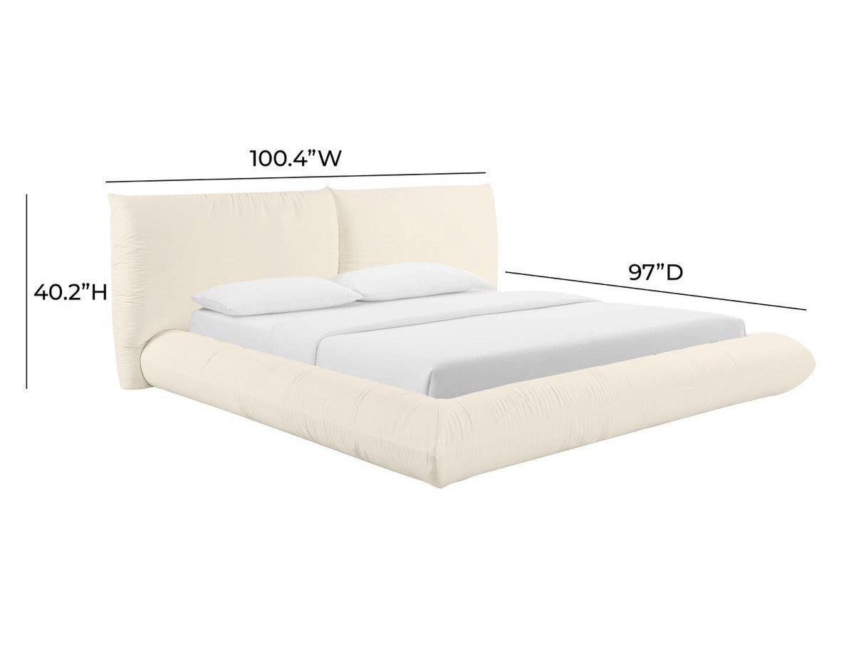 Lit en lin 100 % recyclé Romp Cream