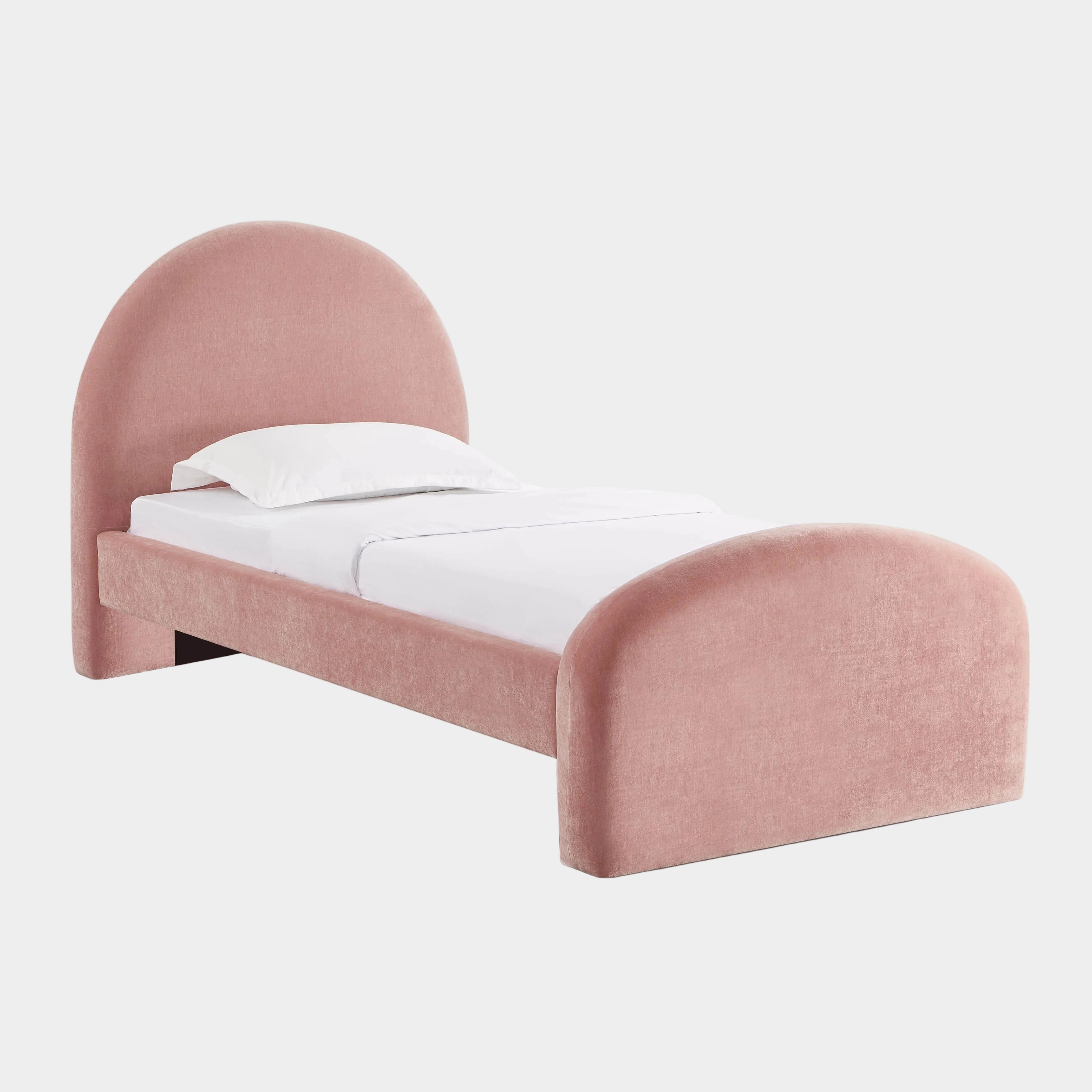 Moon Rose Upcycled Contract-Grade Chenille Twin Bed