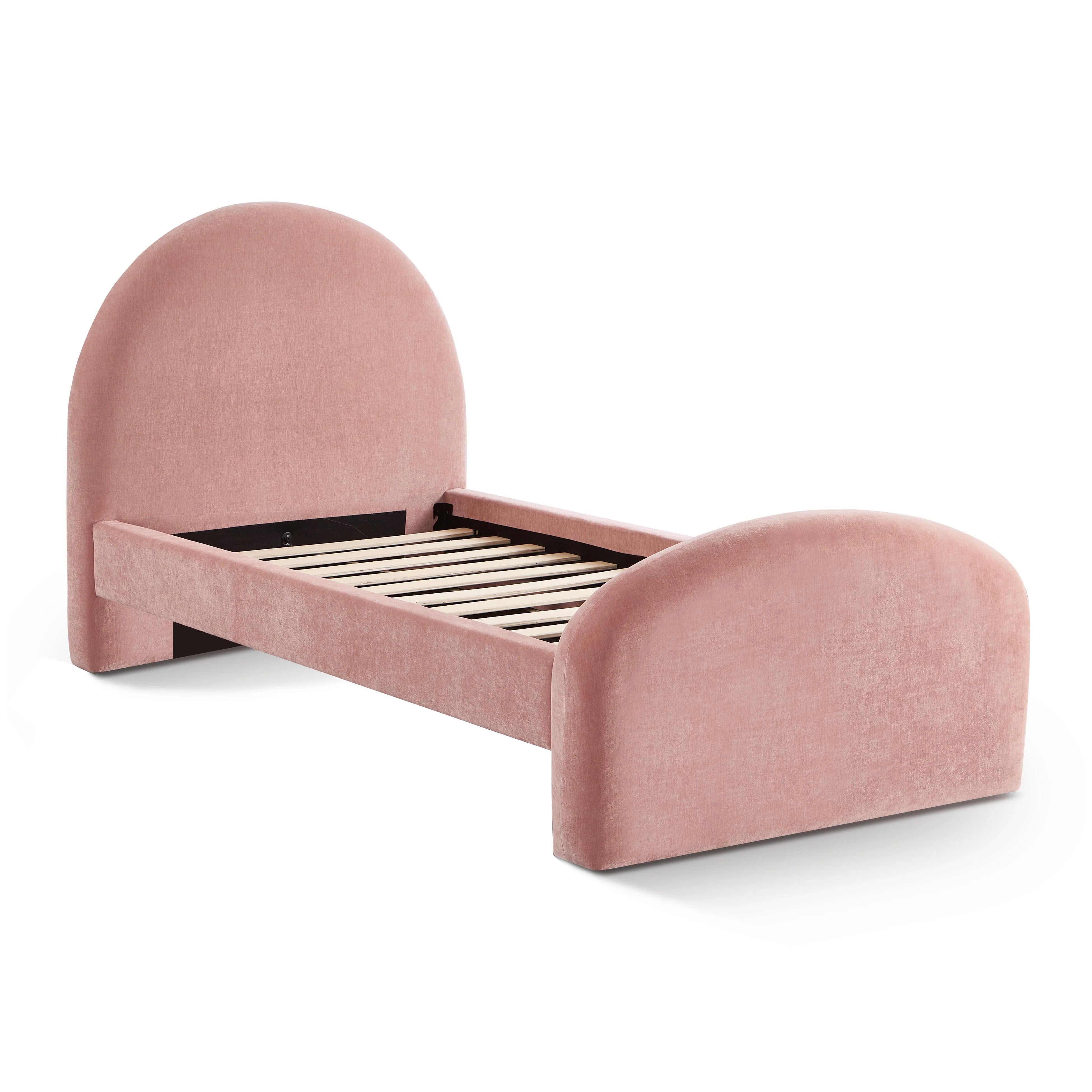 Moon Rose Upcycled Contract-Grade Chenille Twin Bed