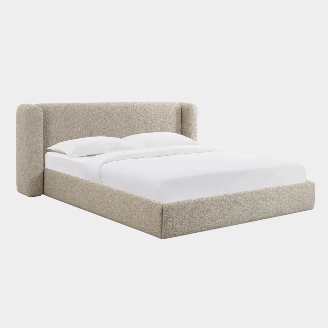 Babette Tan Contract-Grade Boucle Bed