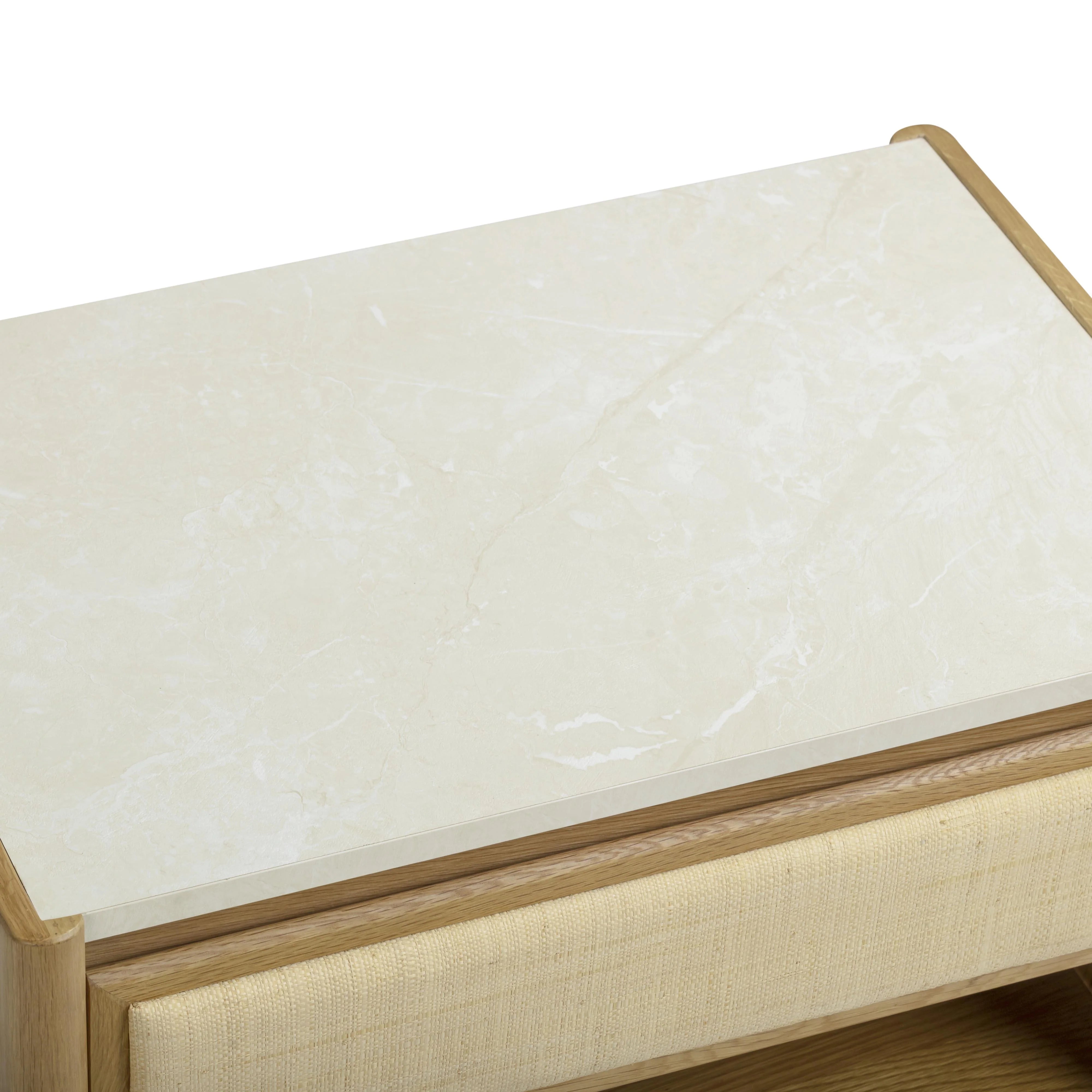 Paige 26" Natural Oak 2-Drawer Nightstand