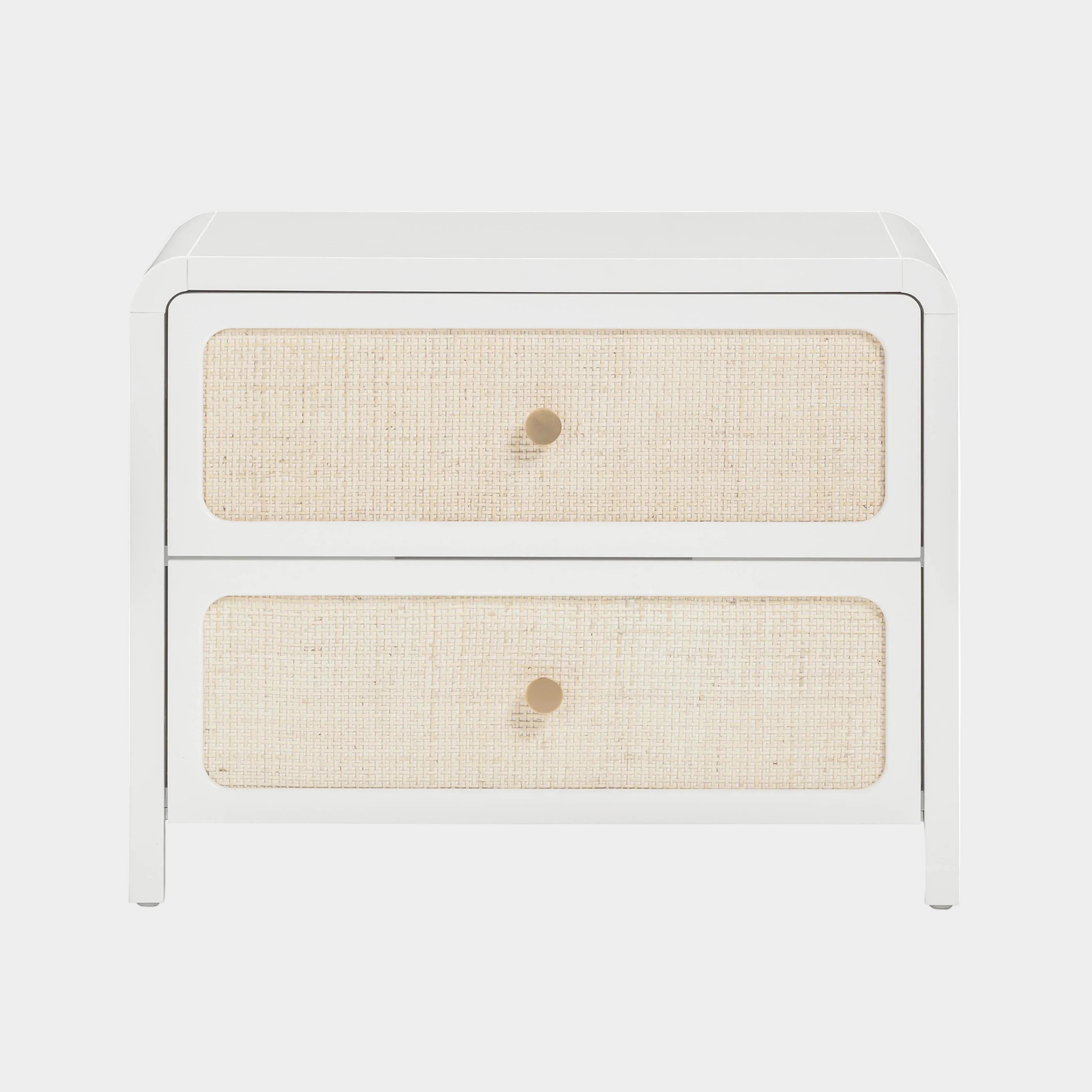Patty 28" Rattan 2 Drawer Nightstand