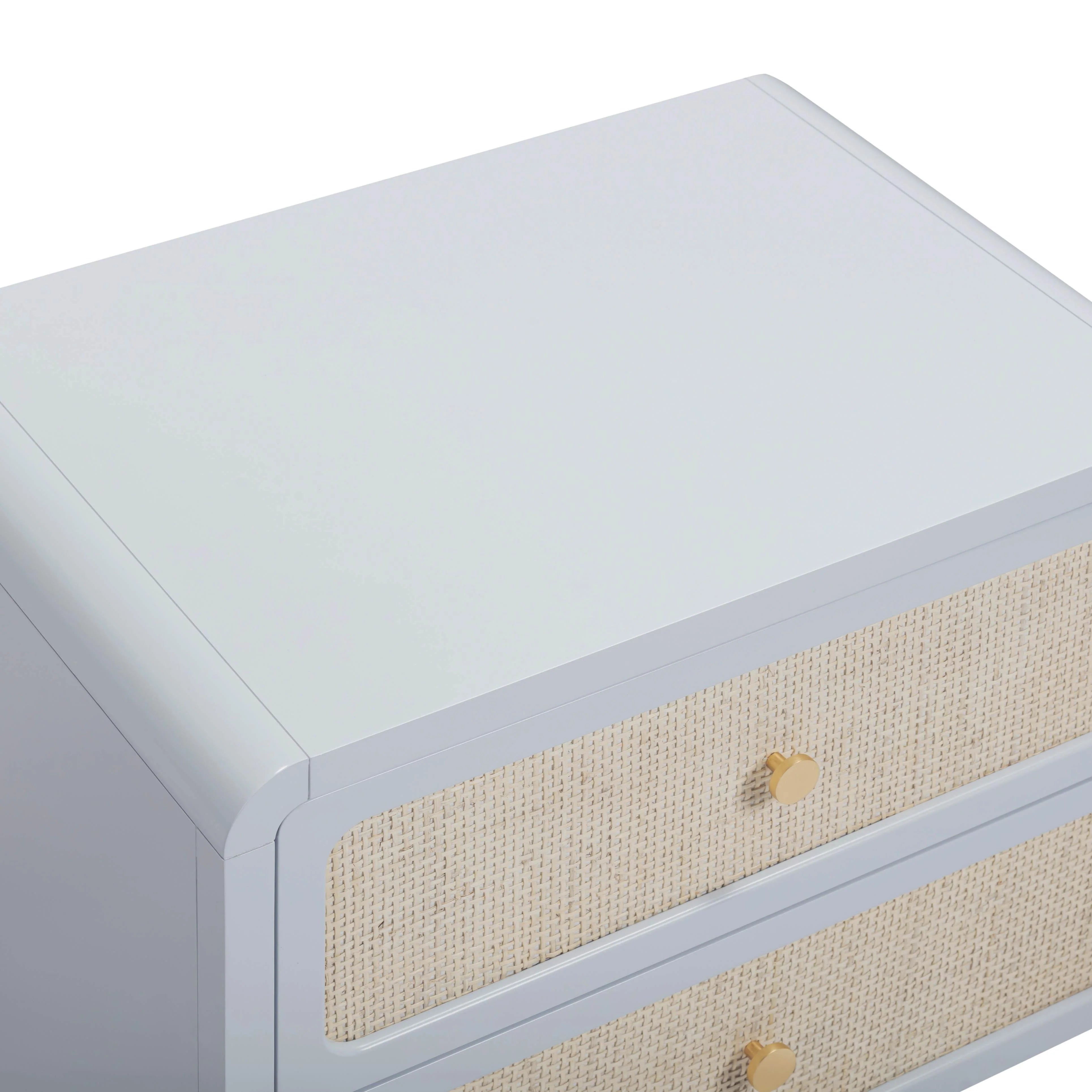 Patty 28" Rattan 2 Drawer Nightstand
