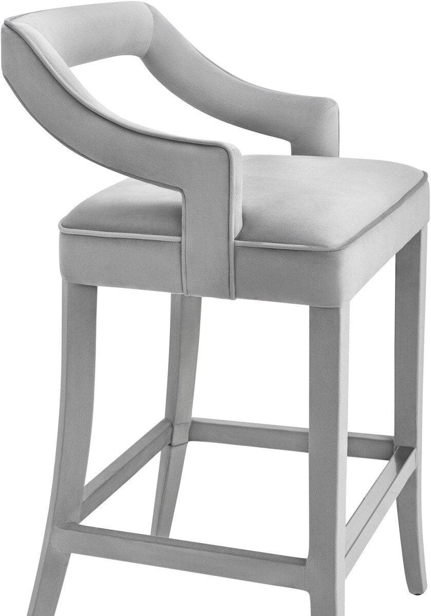Tabouret de bar en velours gris Tiffany