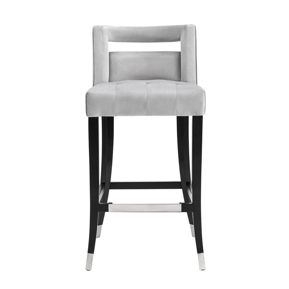 Tabouret de bar en velours gris Hart
