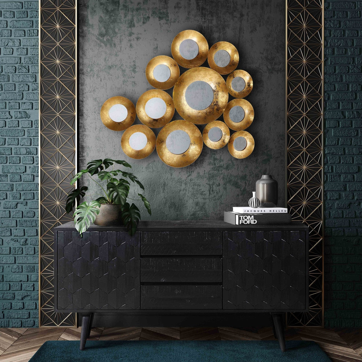 Miroir doré vif
