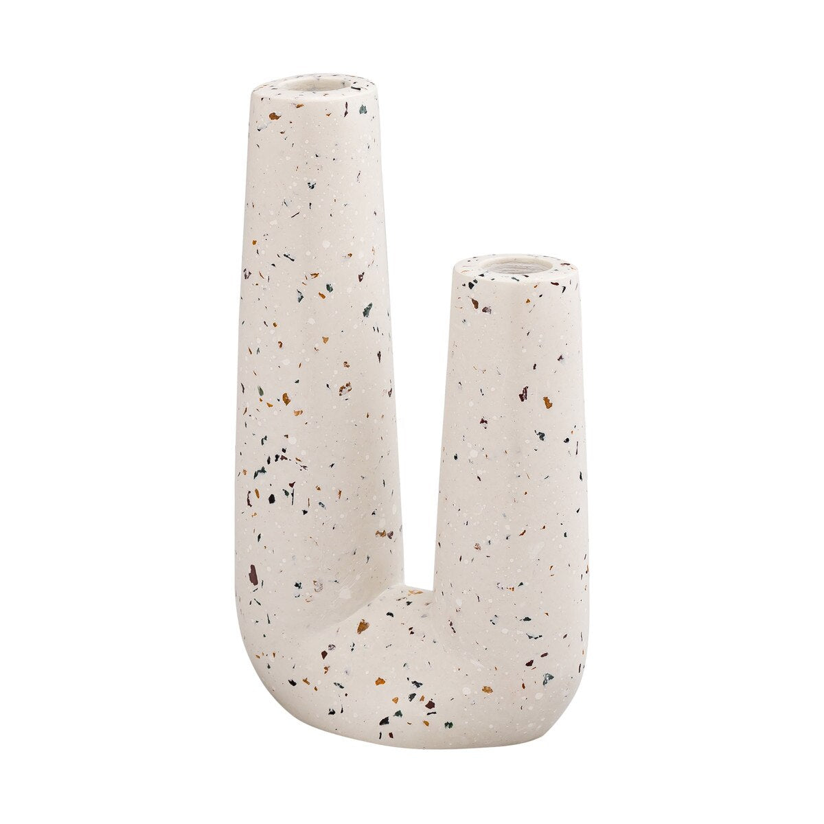 Vase tube fantaisie en terrazzo