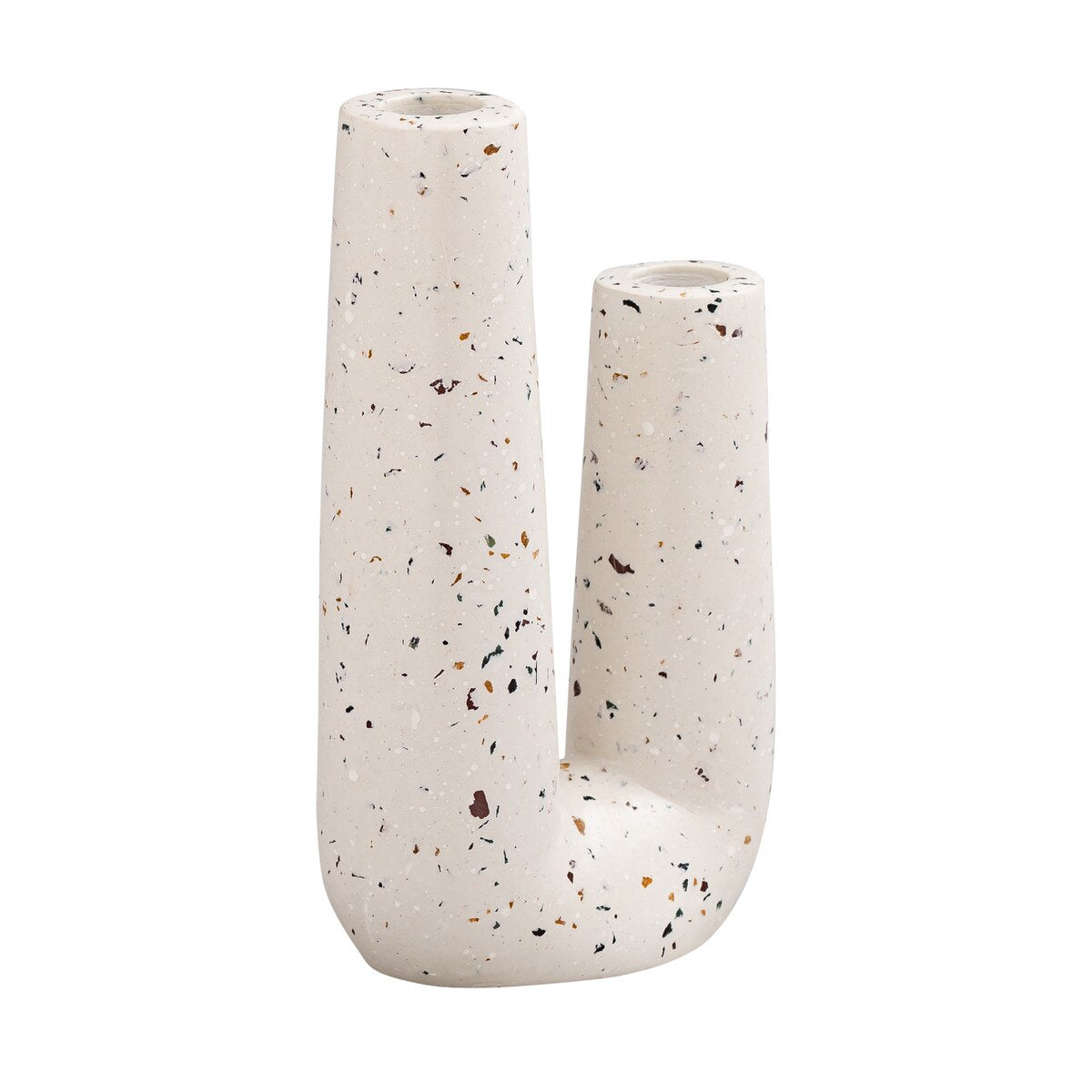 Vase tube fantaisie en terrazzo