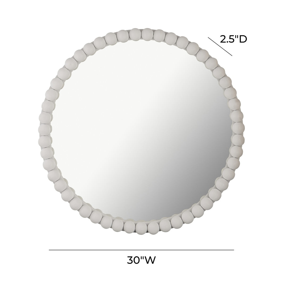 Miroir en bois blanc Baria