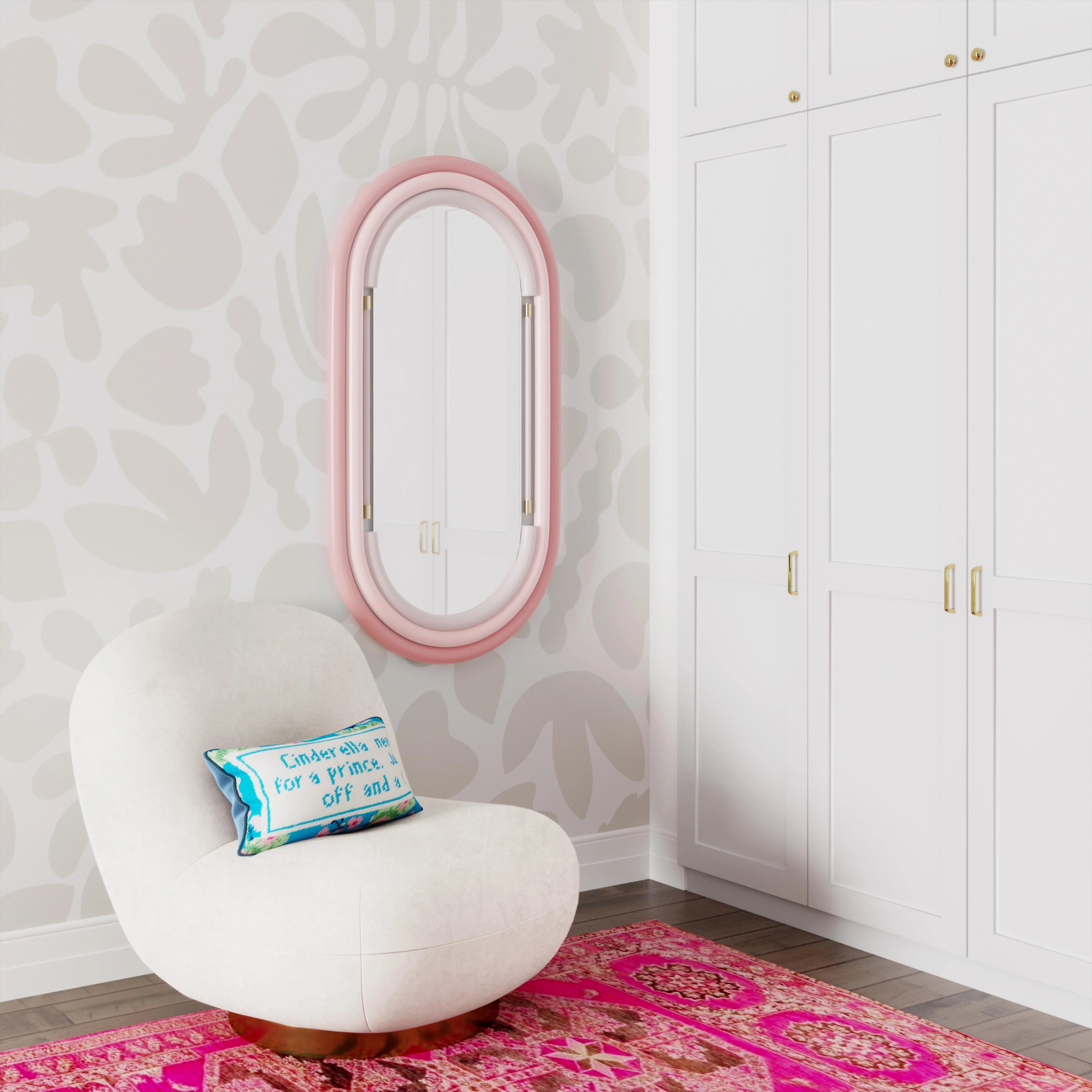 Neon Oval Wall Mirror (26"X50"-28"X58")