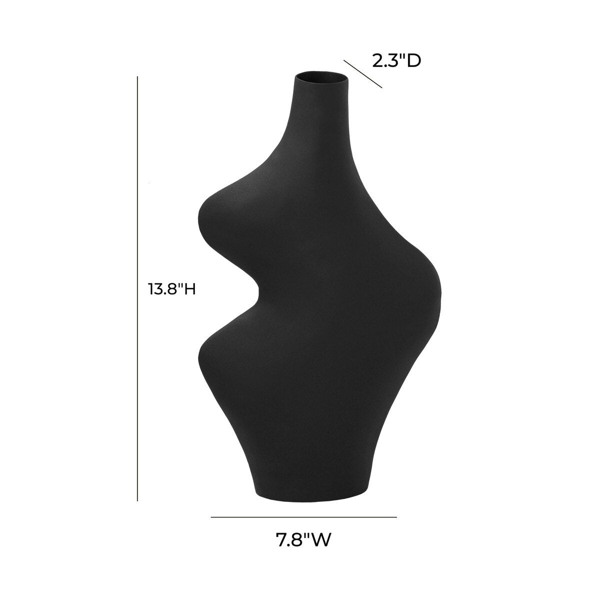 Vase en acier noir Tarri