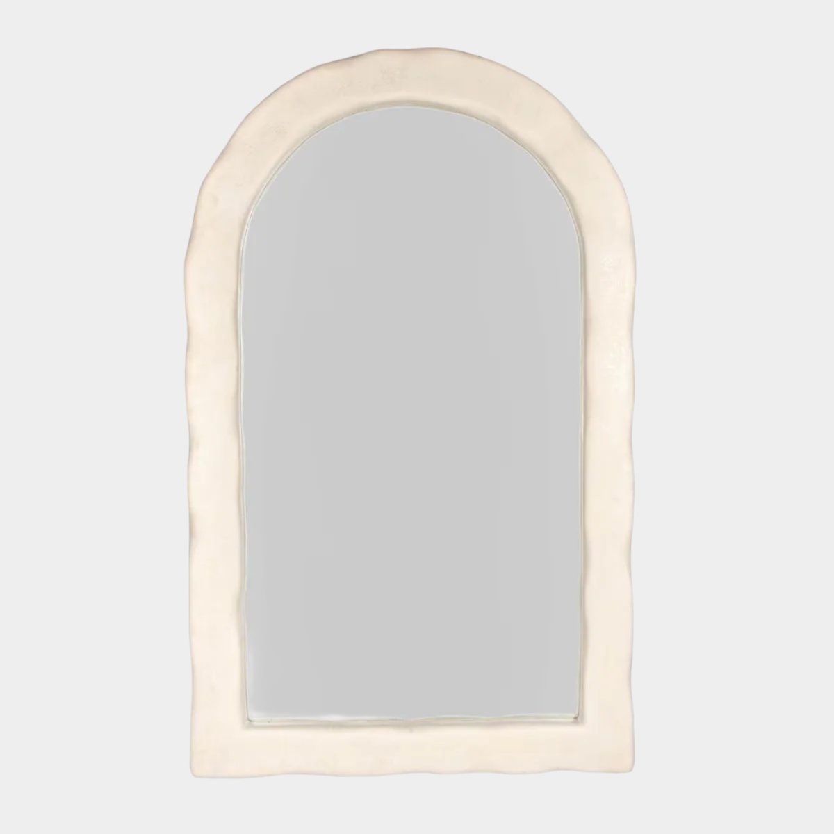 Kaia Cream Textured Floor Mirror