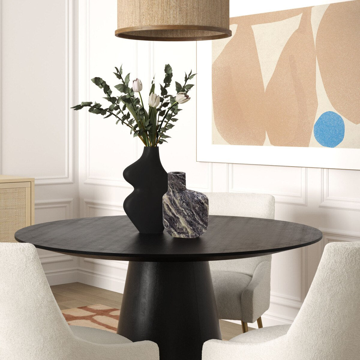 Vase en marbre gris Pika - Grand