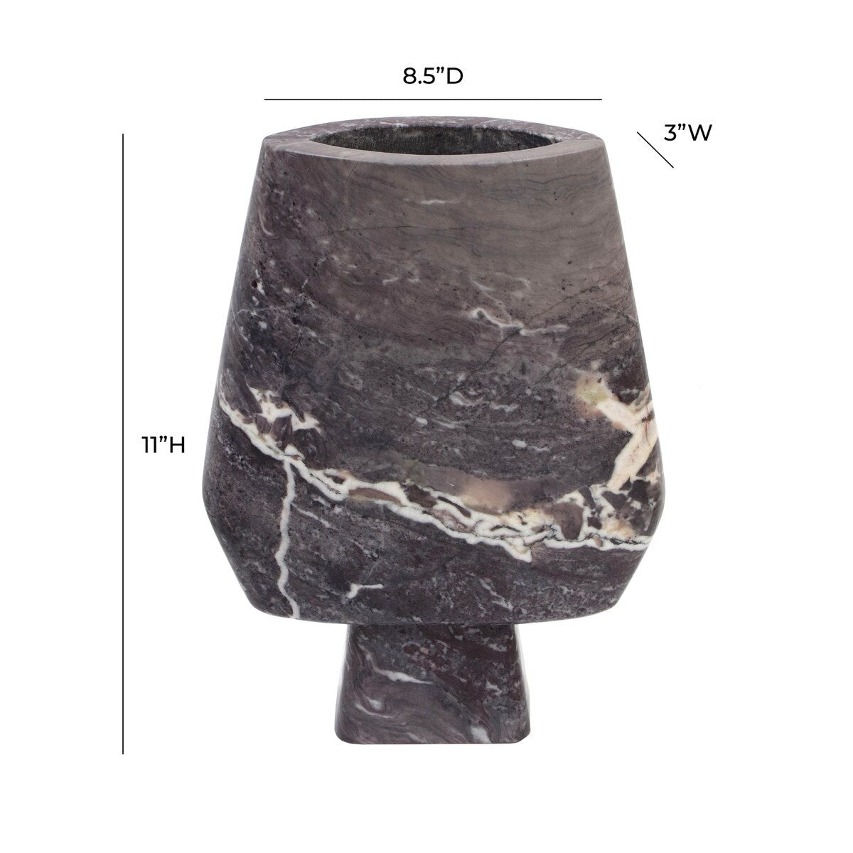 Vase Samma en Marbre Gris - Grand
