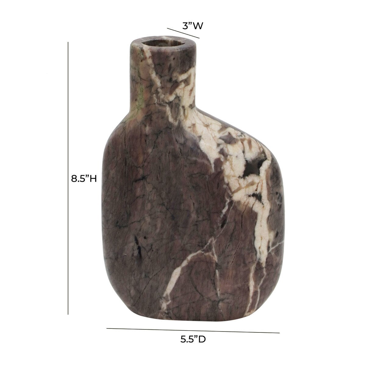 Vase en marbre gris Pika - Moyen