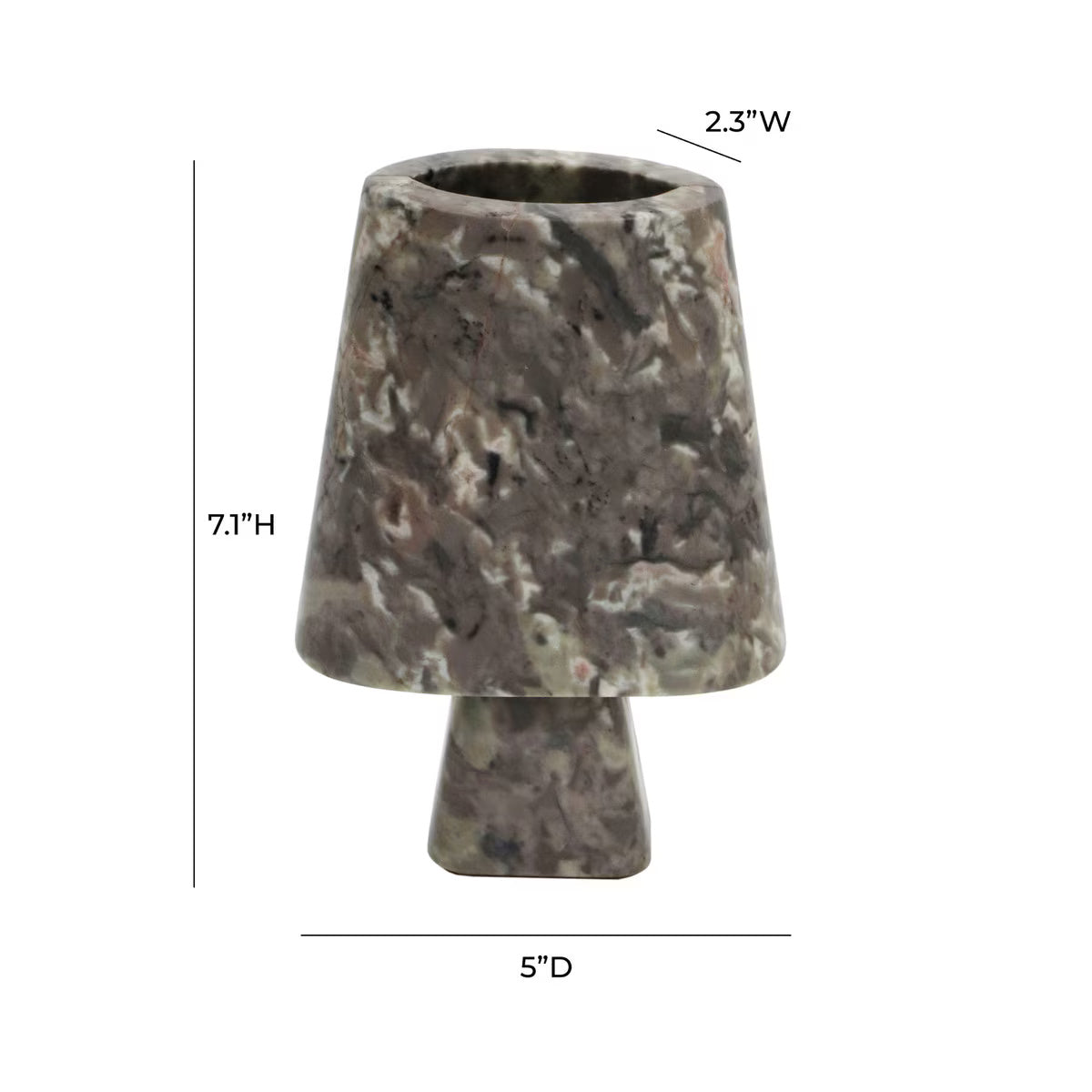 Vase en Marbre Gris Samma - Moyen