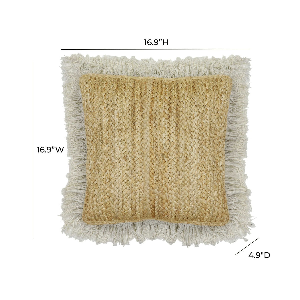 Coussin décoratif carré Emerge Natural de 17 po