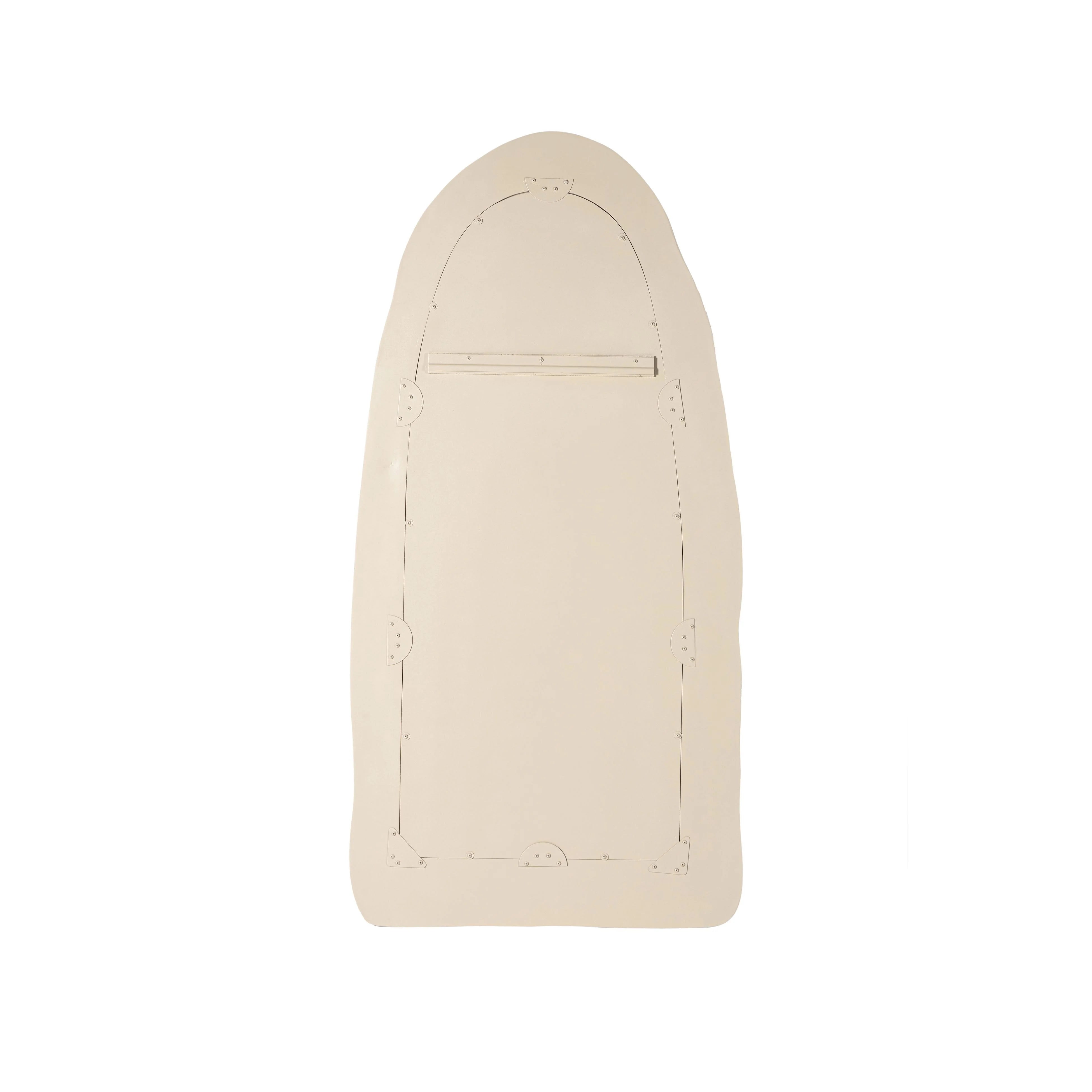 Kaia 32"X64" Cream Textured Small Floor Mirror