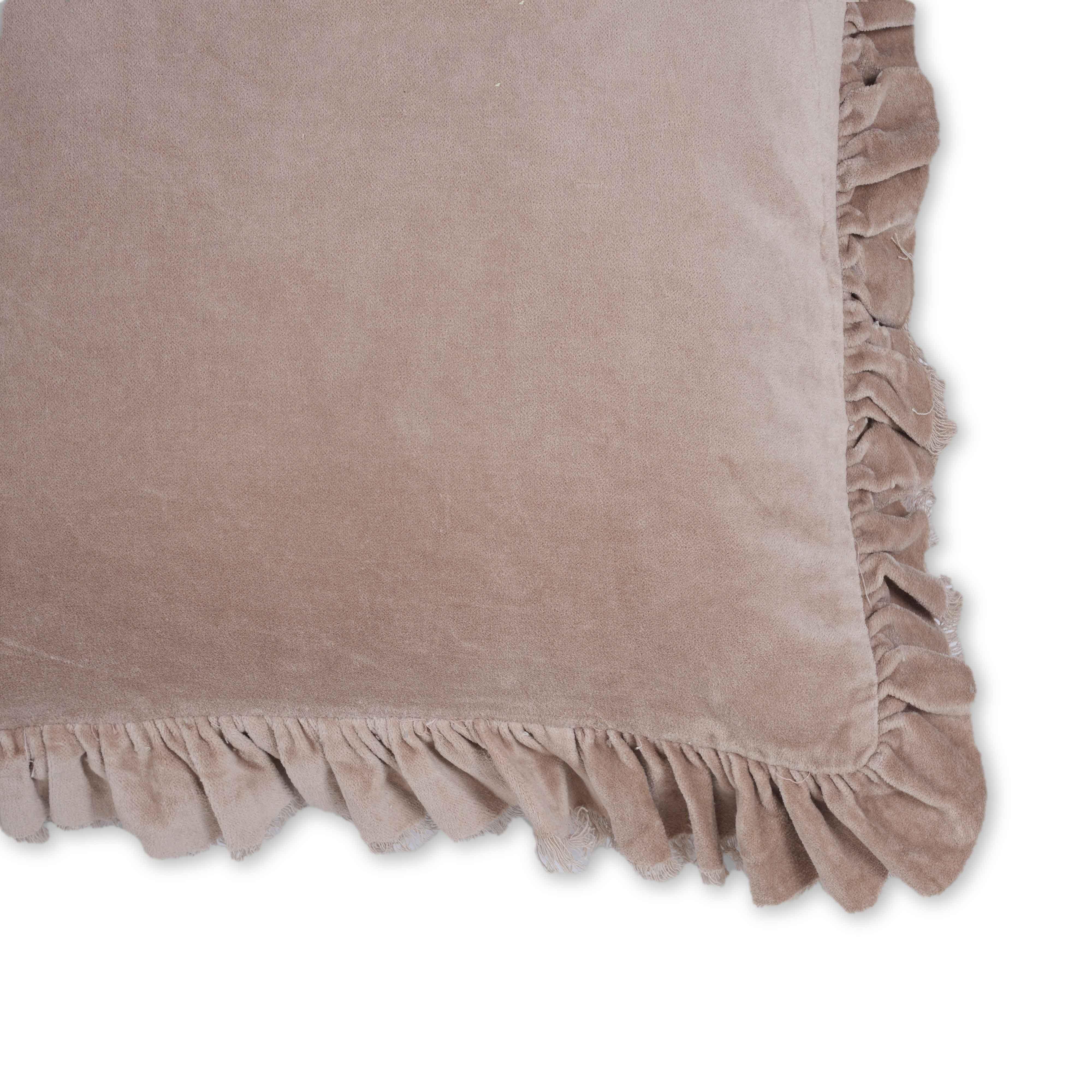 Alessia 20.5" Distressed Velvet Square Throw Pillow
