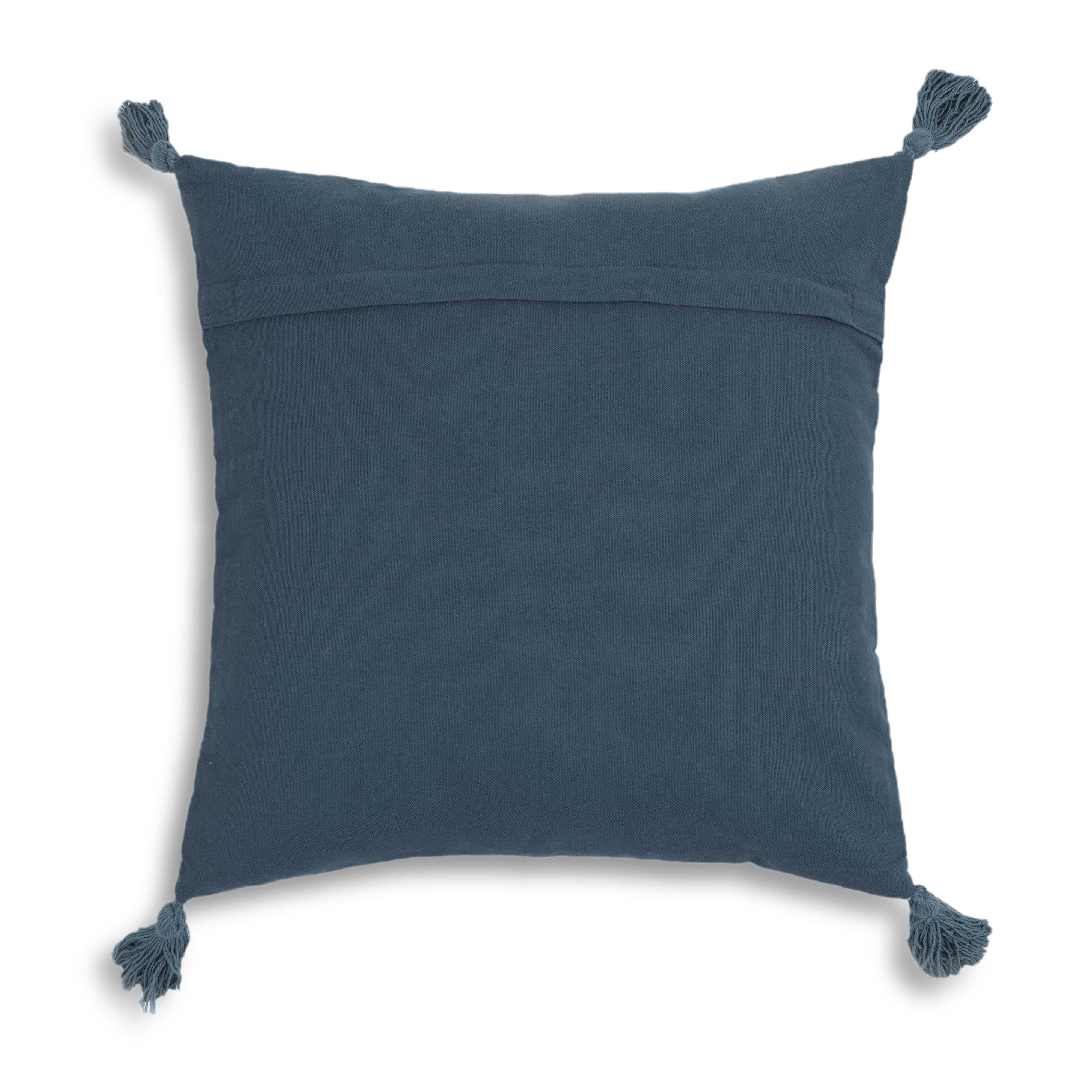 Blossom 20" Printed Cotton Tassel Throw Pillow Cover