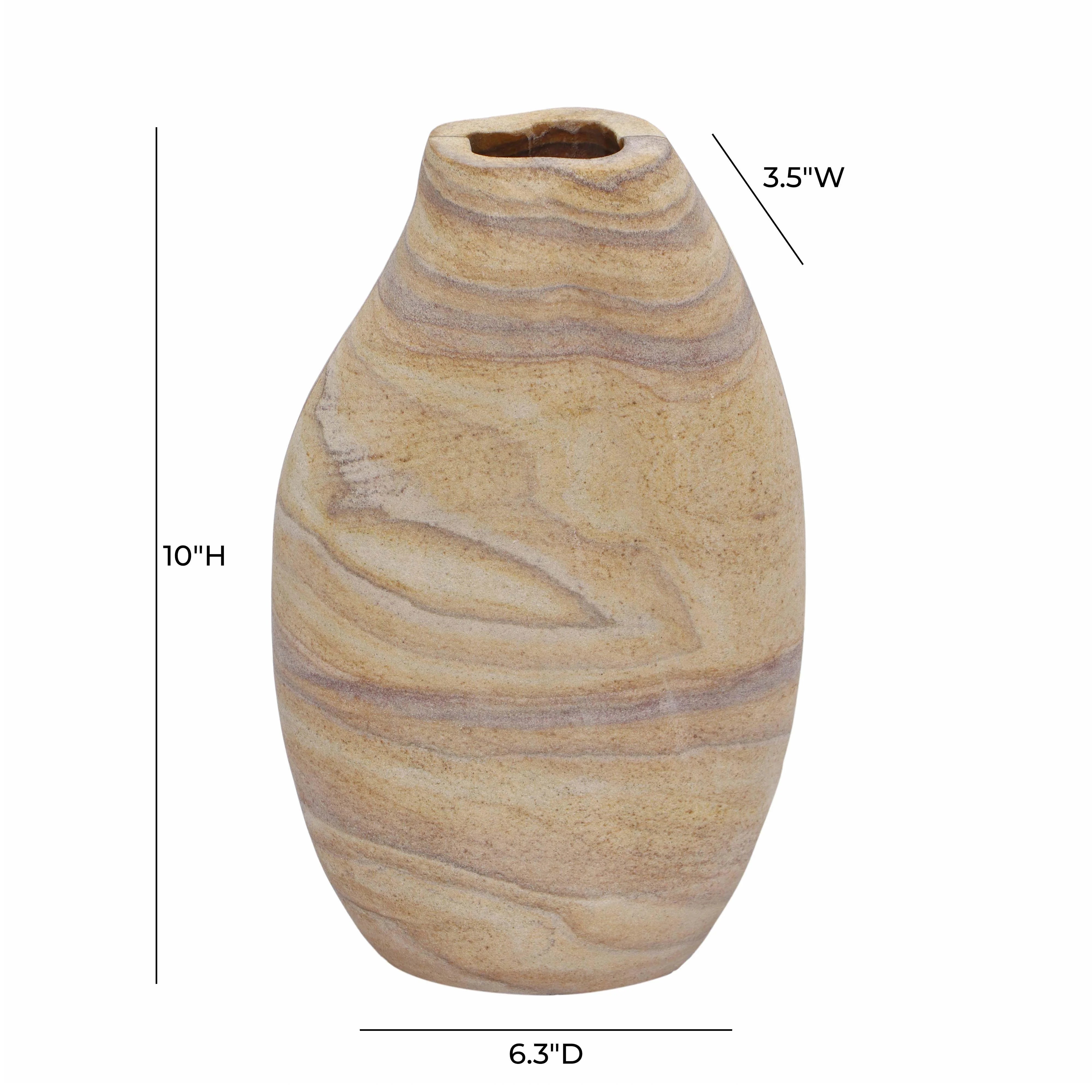 Saava Sandstone Curved Vase