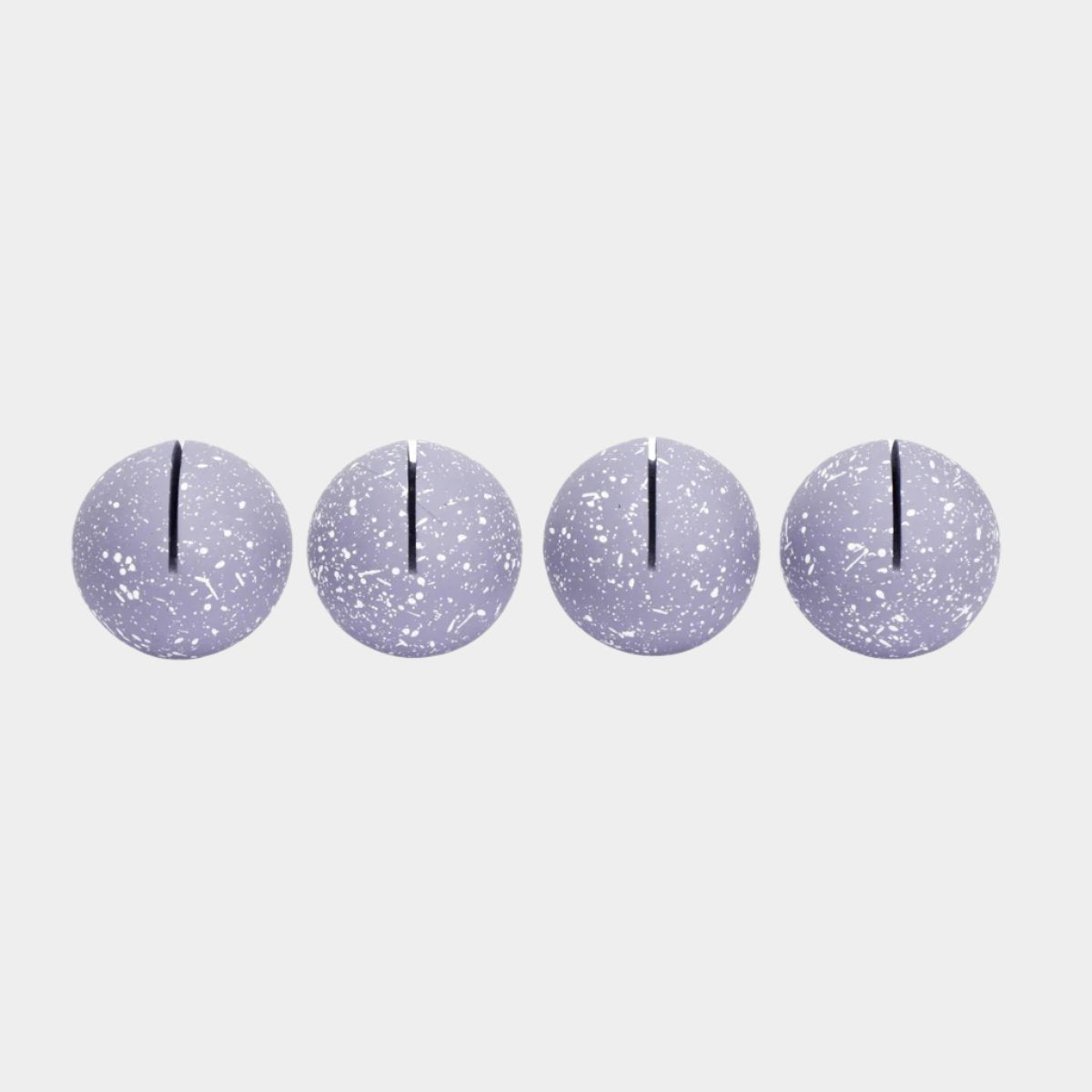 Gabby Speckled Purple Round Card Holder - Set of 4