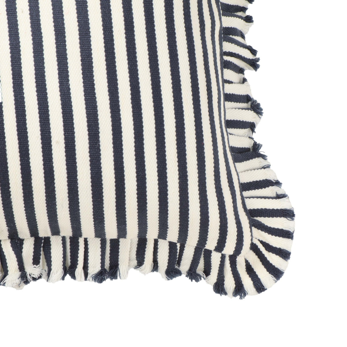Alessia Striped Ruffle 20" Square Accent Pillow